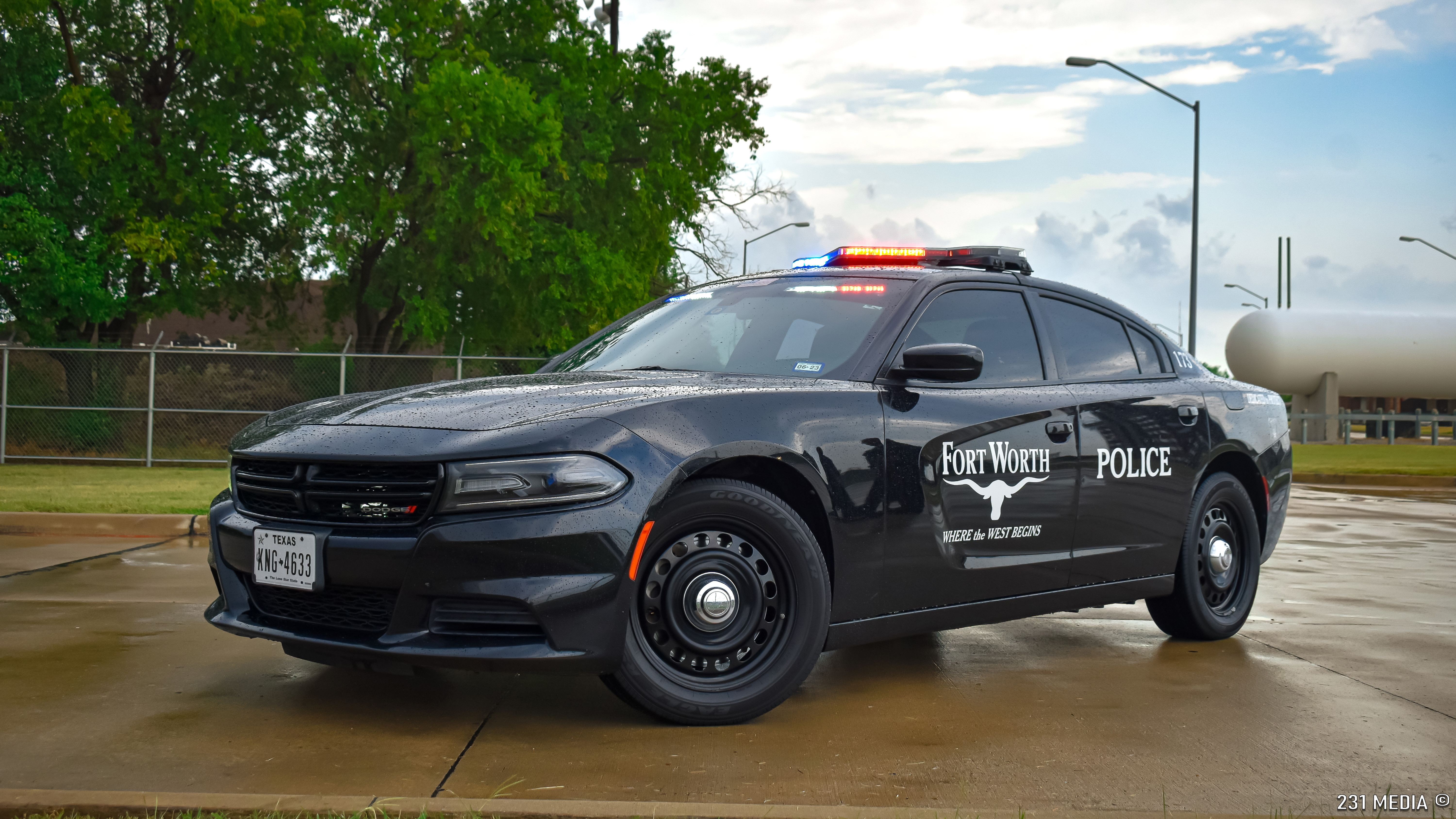 A photo  of Fort Worth Police
            Cruiser 173, a 2018 Dodge Charger             taken by Luke Tougas