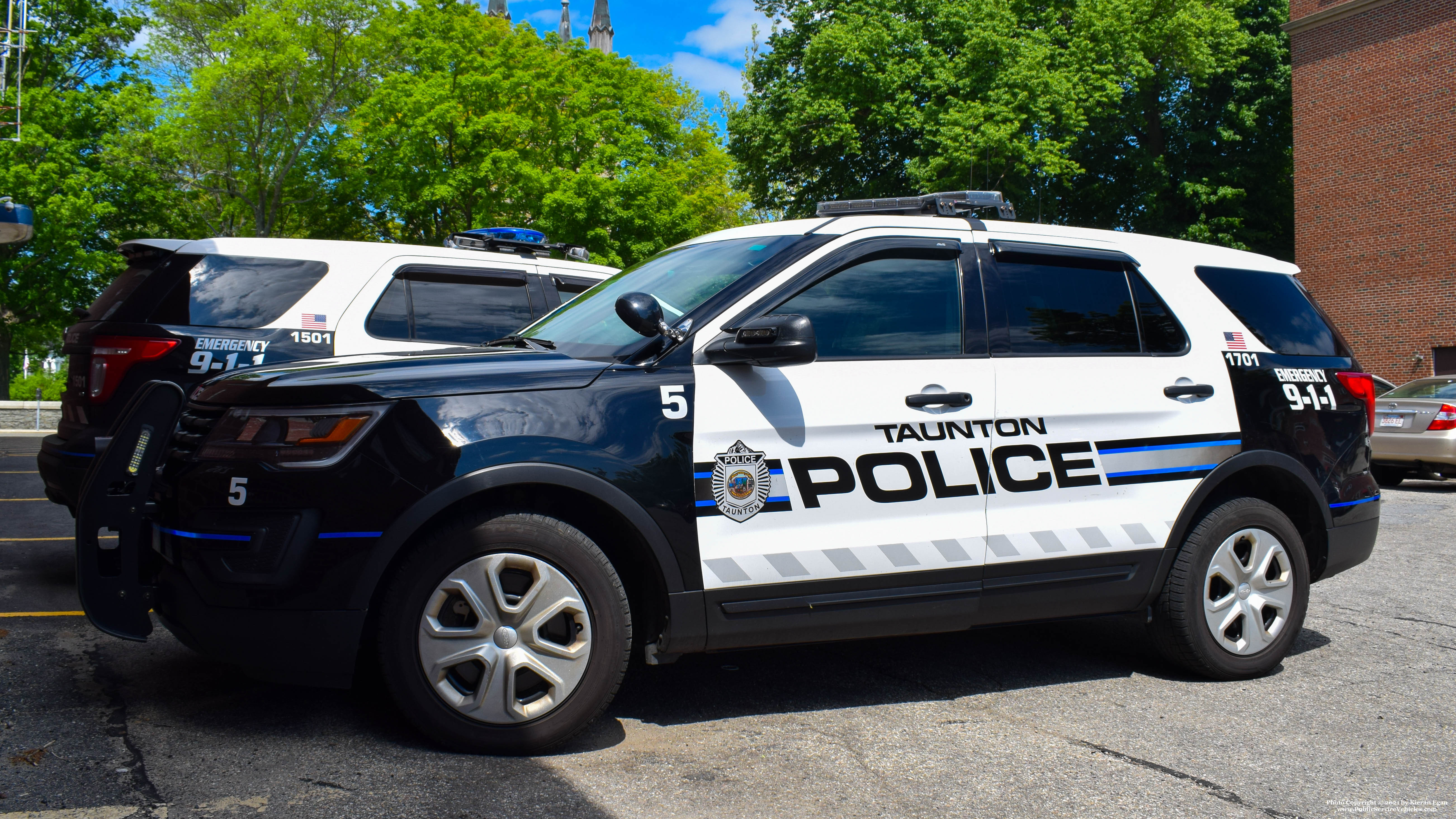 A photo  of Taunton Police
            Cruiser 5, a 2017 Ford Police Interceptor Utility             taken by Kieran Egan