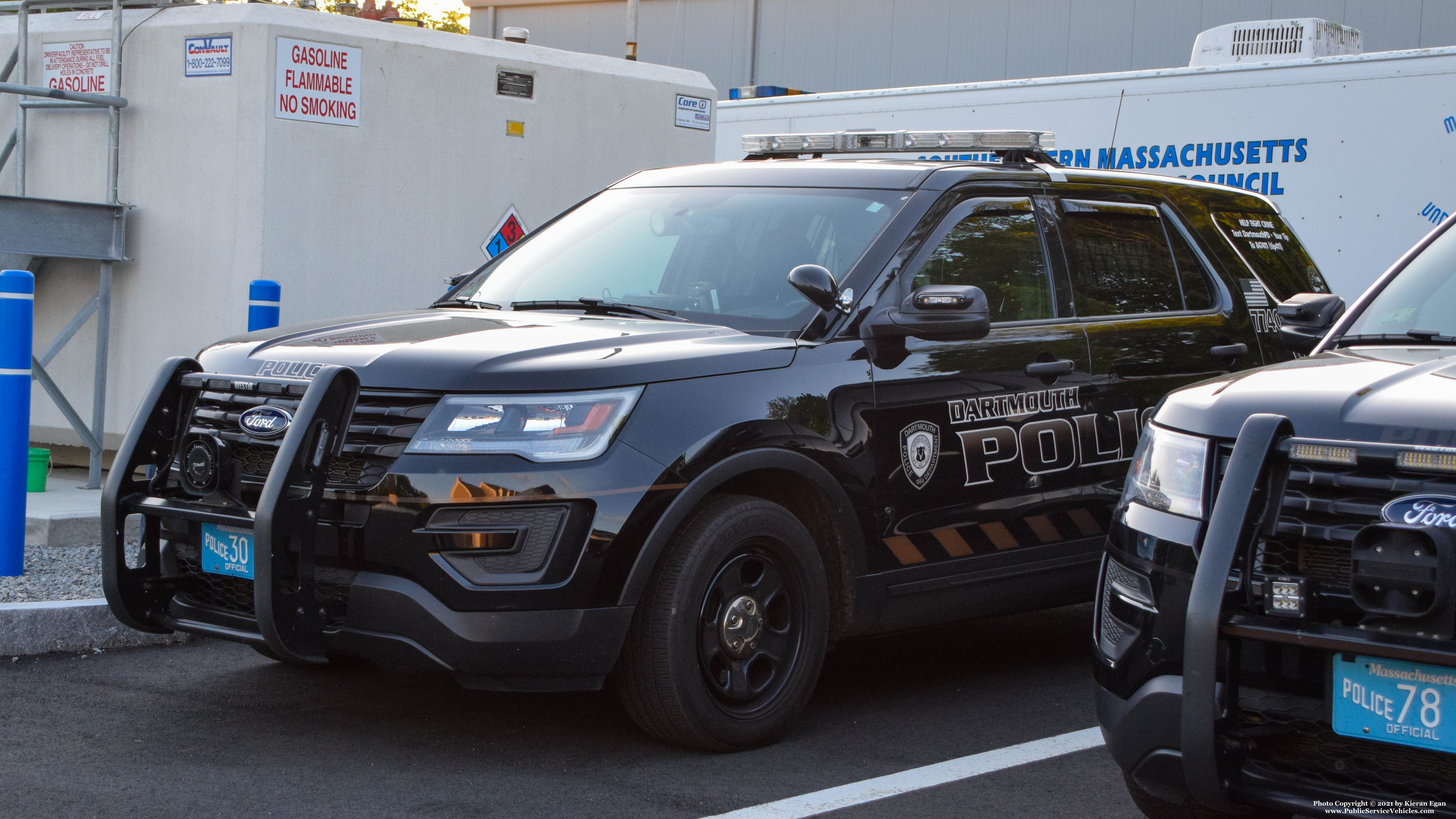 A photo  of Dartmouth Police
            Cruiser 7740, a 2016-2019 Ford Police Interceptor Utility             taken by Kieran Egan