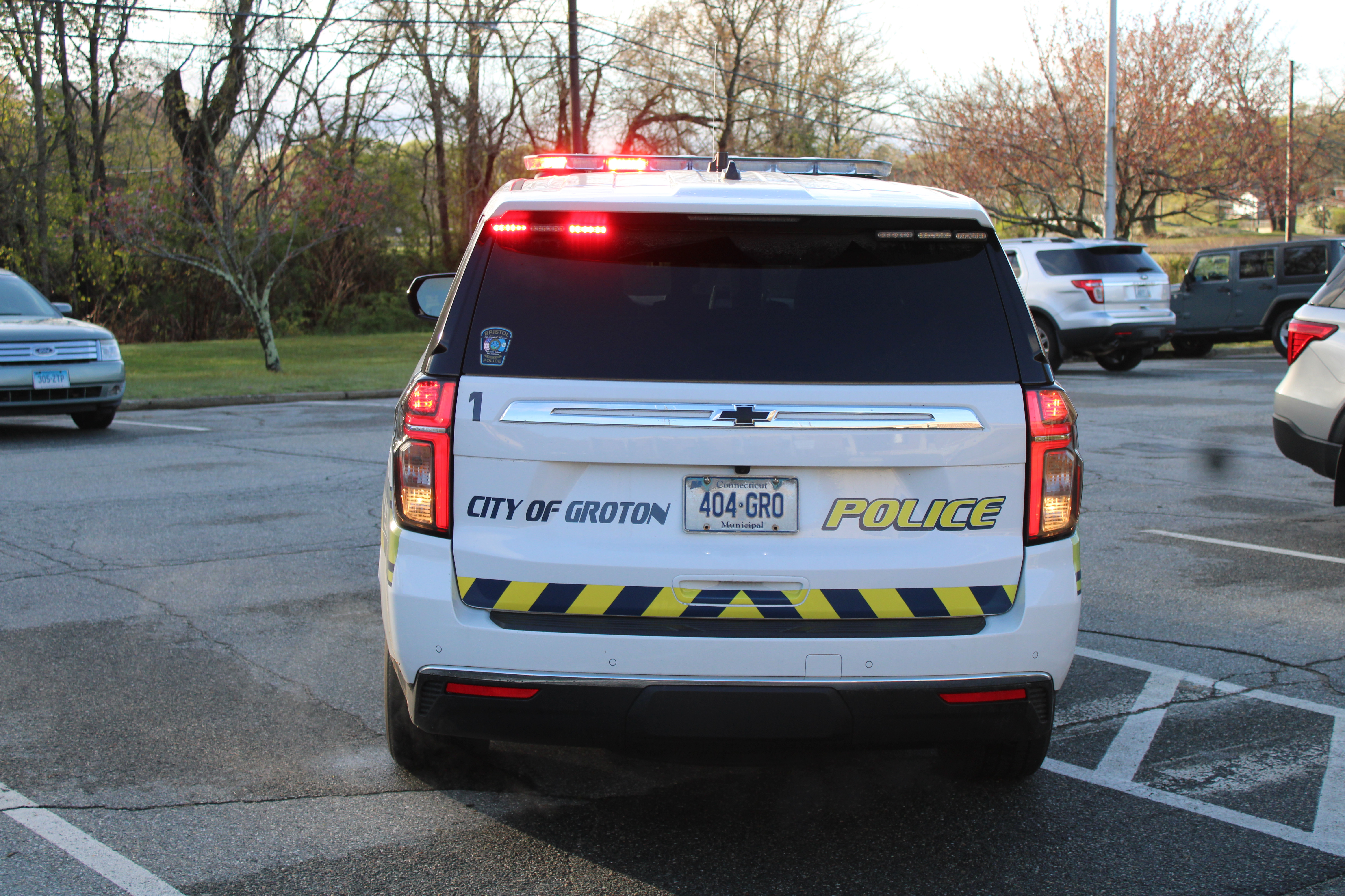 A photo  of Groton (city) Police
            Car 1, a 2022 Chevrolet Tahoe             taken by @riemergencyvehicles