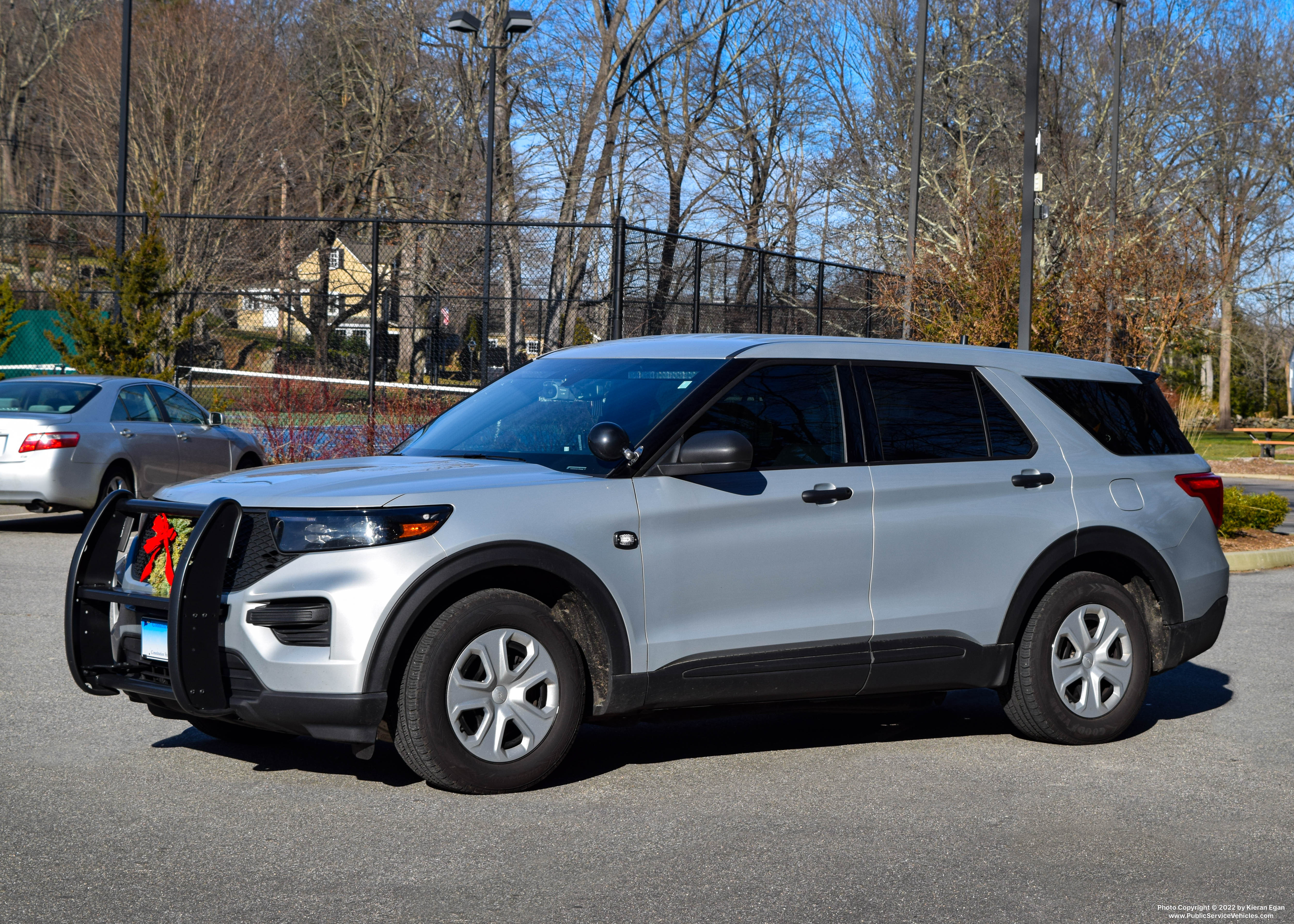 A photo  of Connecticut State Police
            Cruiser 222, a 2020 Ford Police Interceptor Utility             taken by Kieran Egan