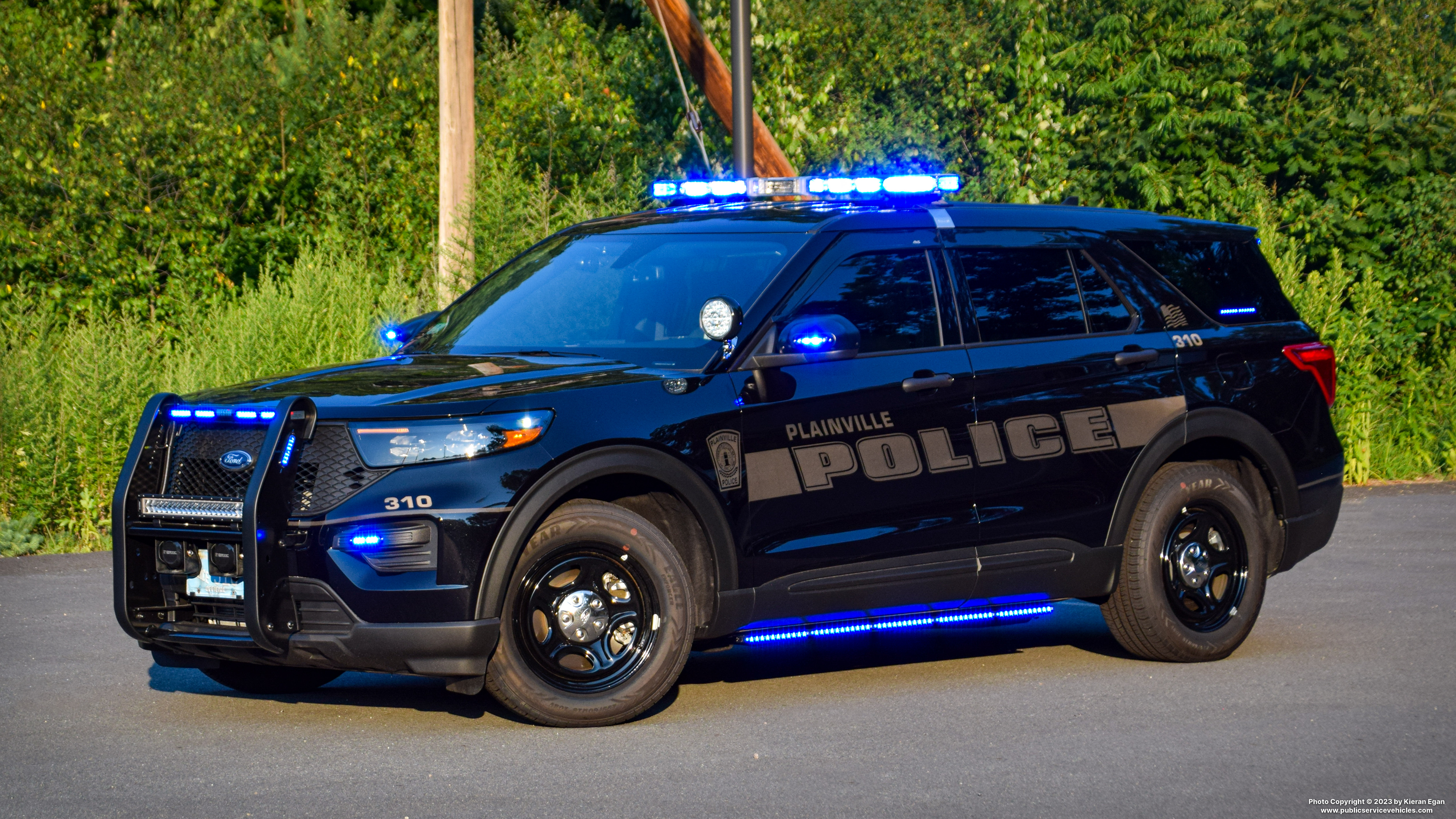 A photo  of Plainville Police
            Cruiser 310, a 2021 Ford Police Interceptor Utility             taken by Kieran Egan