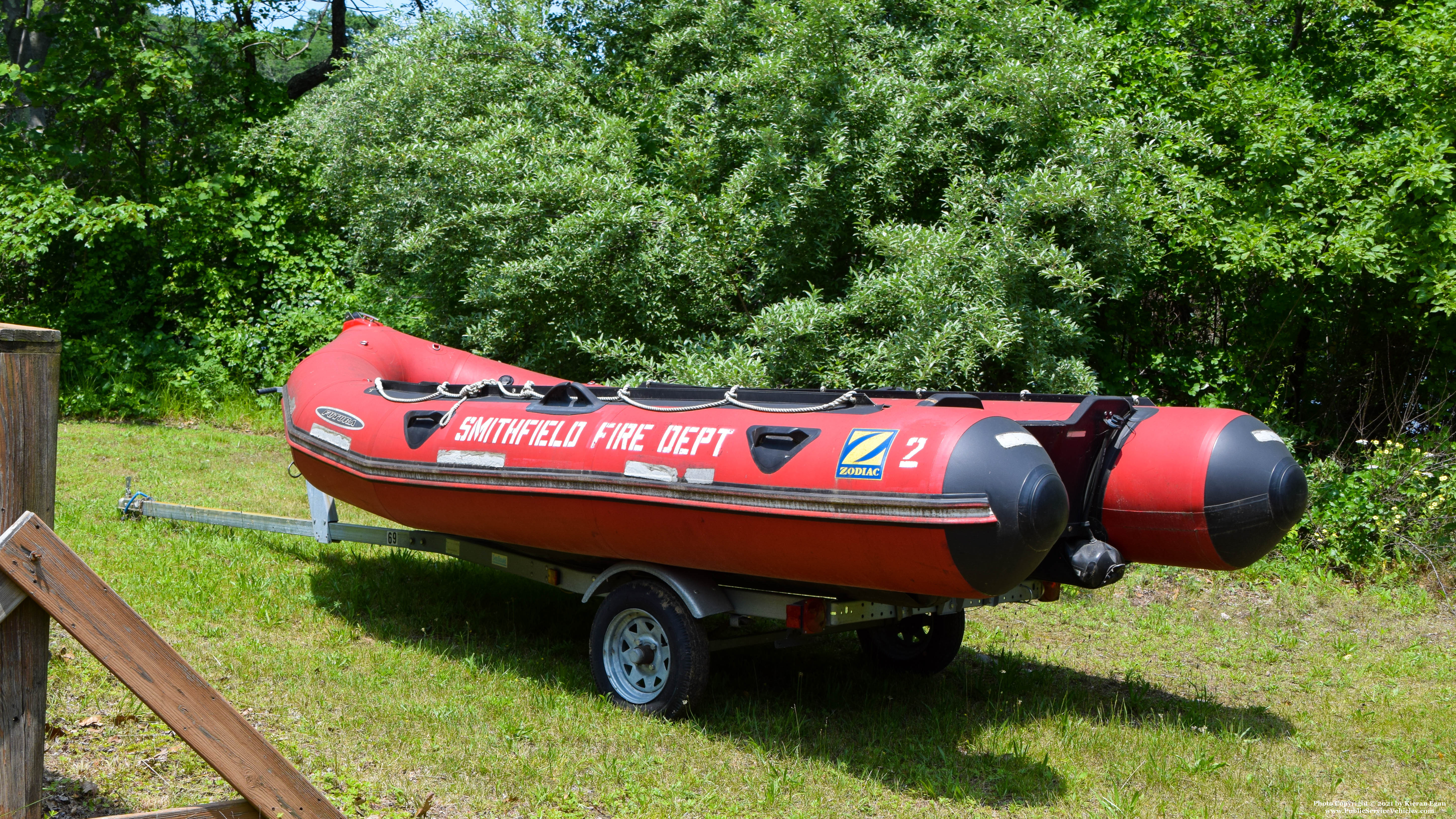 A photo  of Smithfield Fire
            Boat 2, a 1990-2015 Zodiac Futura             taken by Kieran Egan