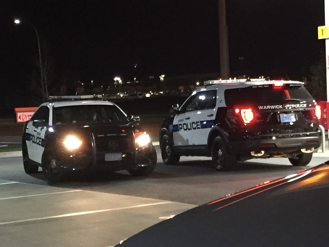 A photo  of Warwick Police
            Cruiser P-4, a 2019 Ford Police Interceptor Utility             taken by @riemergencyvehicles