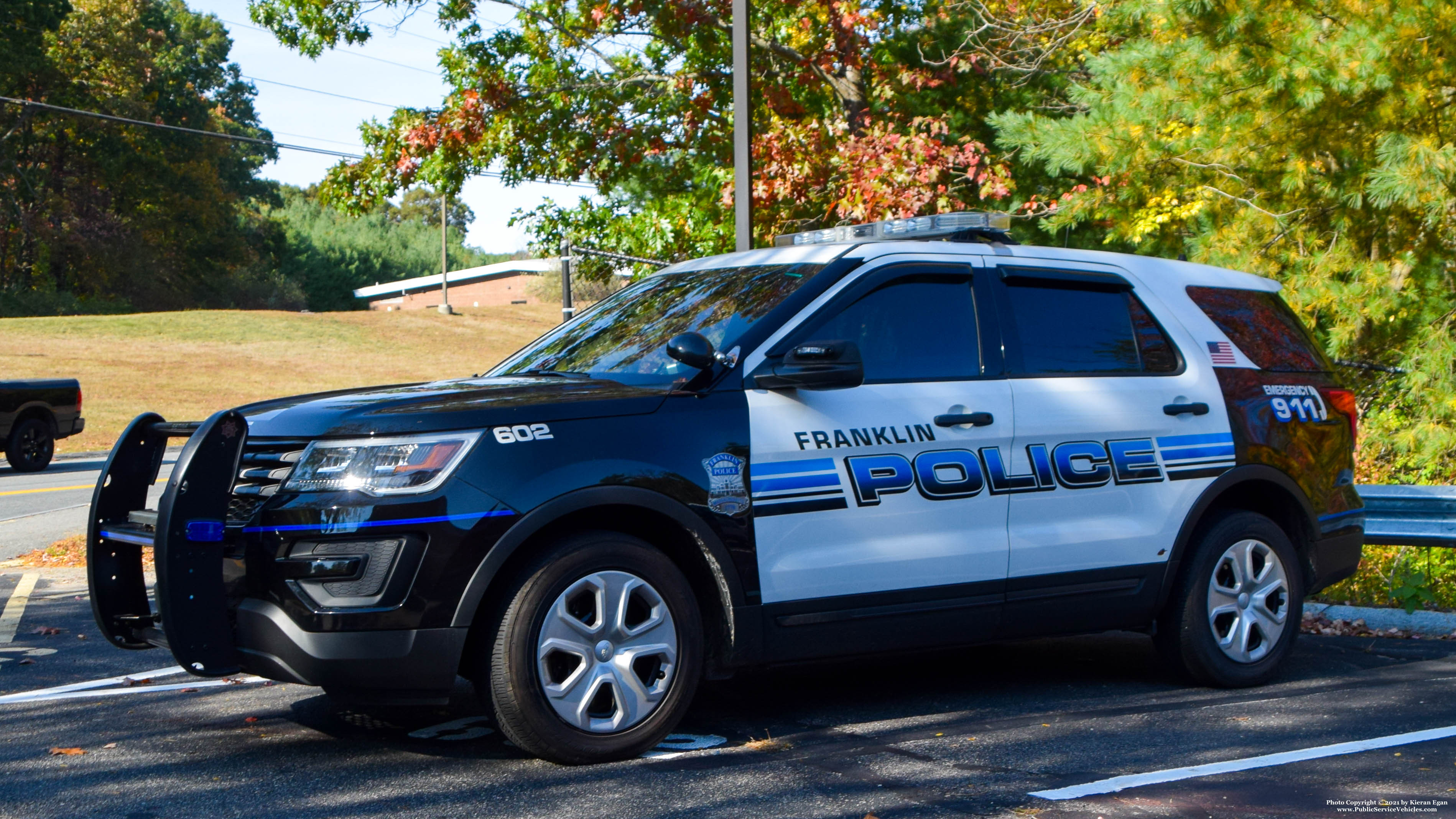 A photo  of Franklin Police
            Cruiser 602, a 2016-2019 Ford Police Interceptor Utility             taken by Kieran Egan