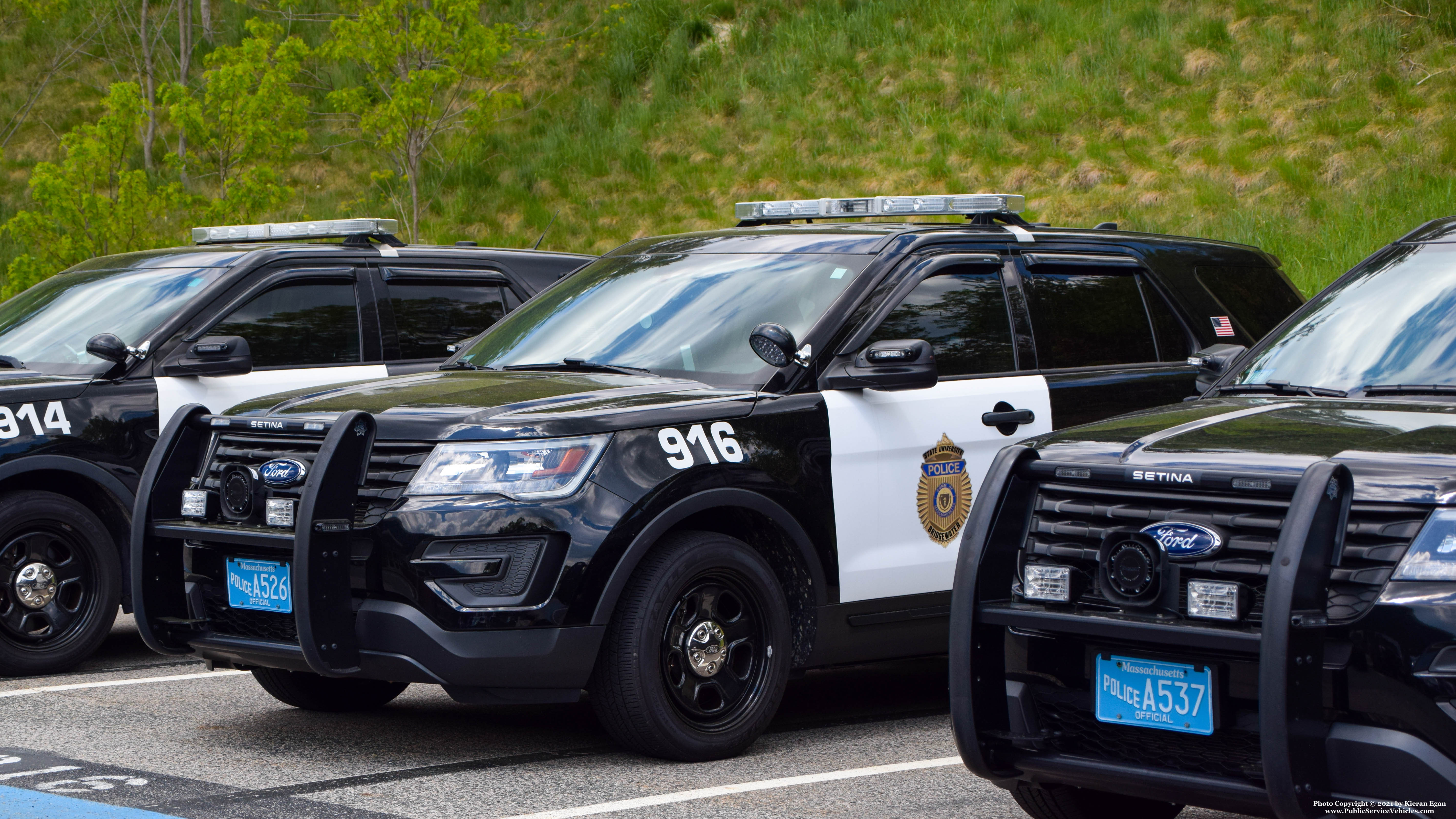 A photo  of Bridgewater State University Police
            Cruiser 916, a 2018 Ford Police Interceptor Utility             taken by Kieran Egan