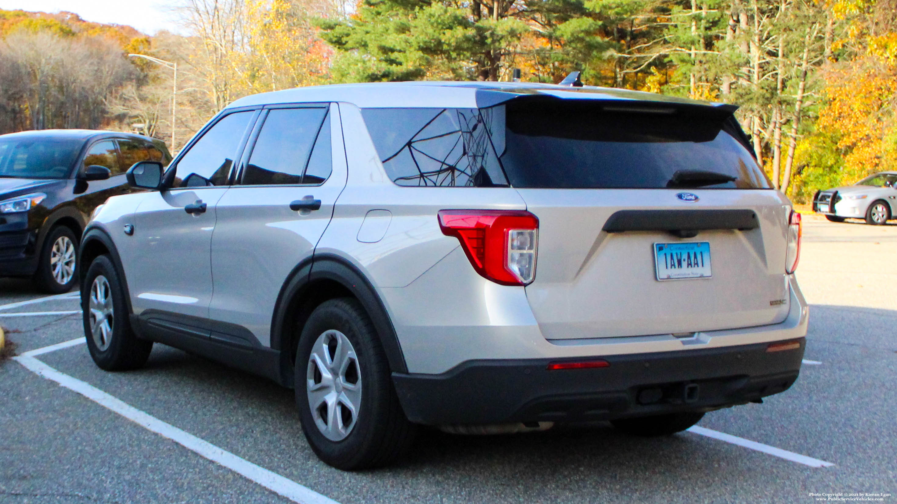 A photo  of Connecticut State Police
            Patrol Unit, a 2020-2021 Ford Police Interceptor Utility             taken by Kieran Egan