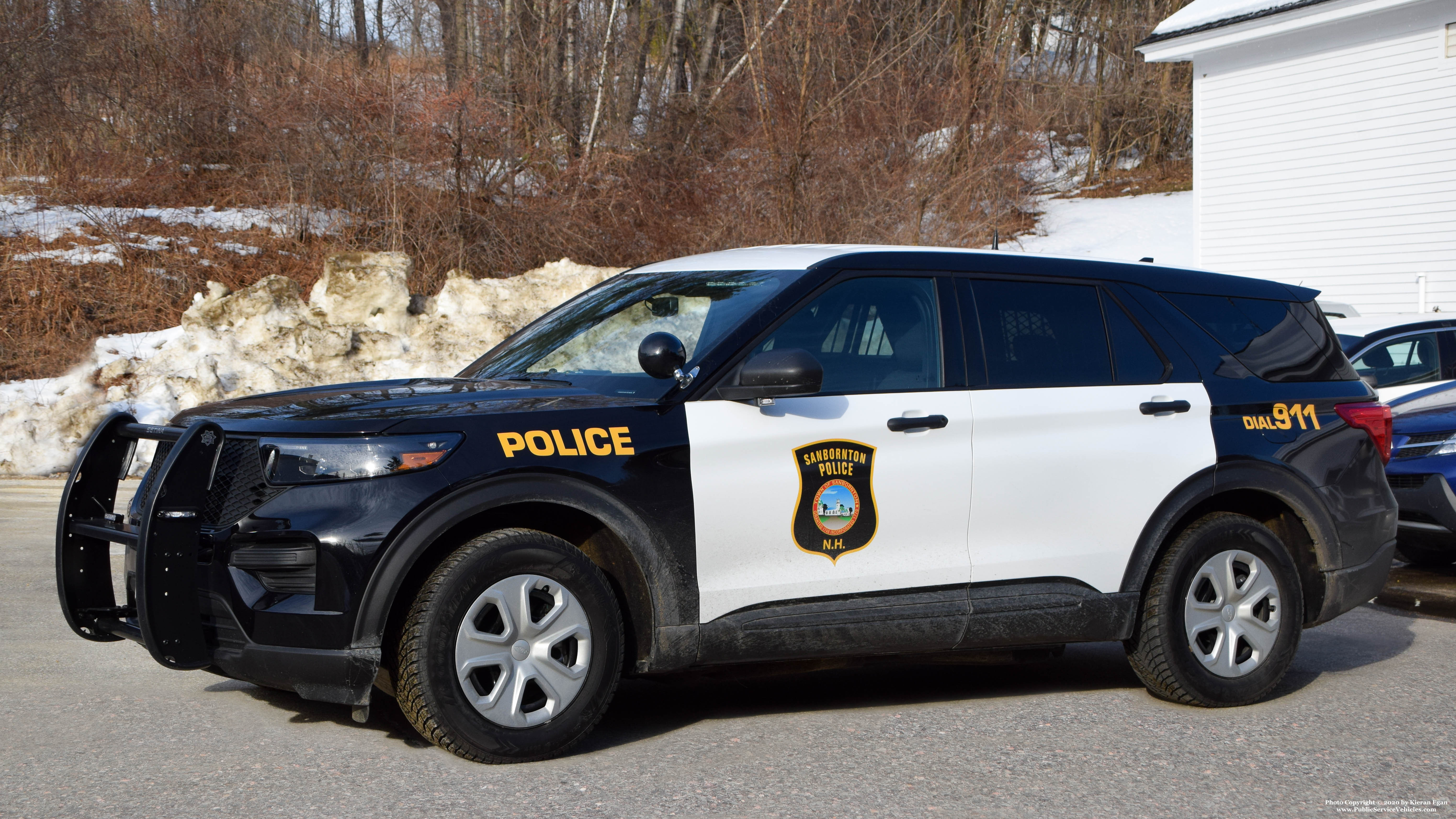 A photo  of Sanbornton Police
            Car 2, a 2020 Ford Police Interceptor Utility Hybrid             taken by Kieran Egan