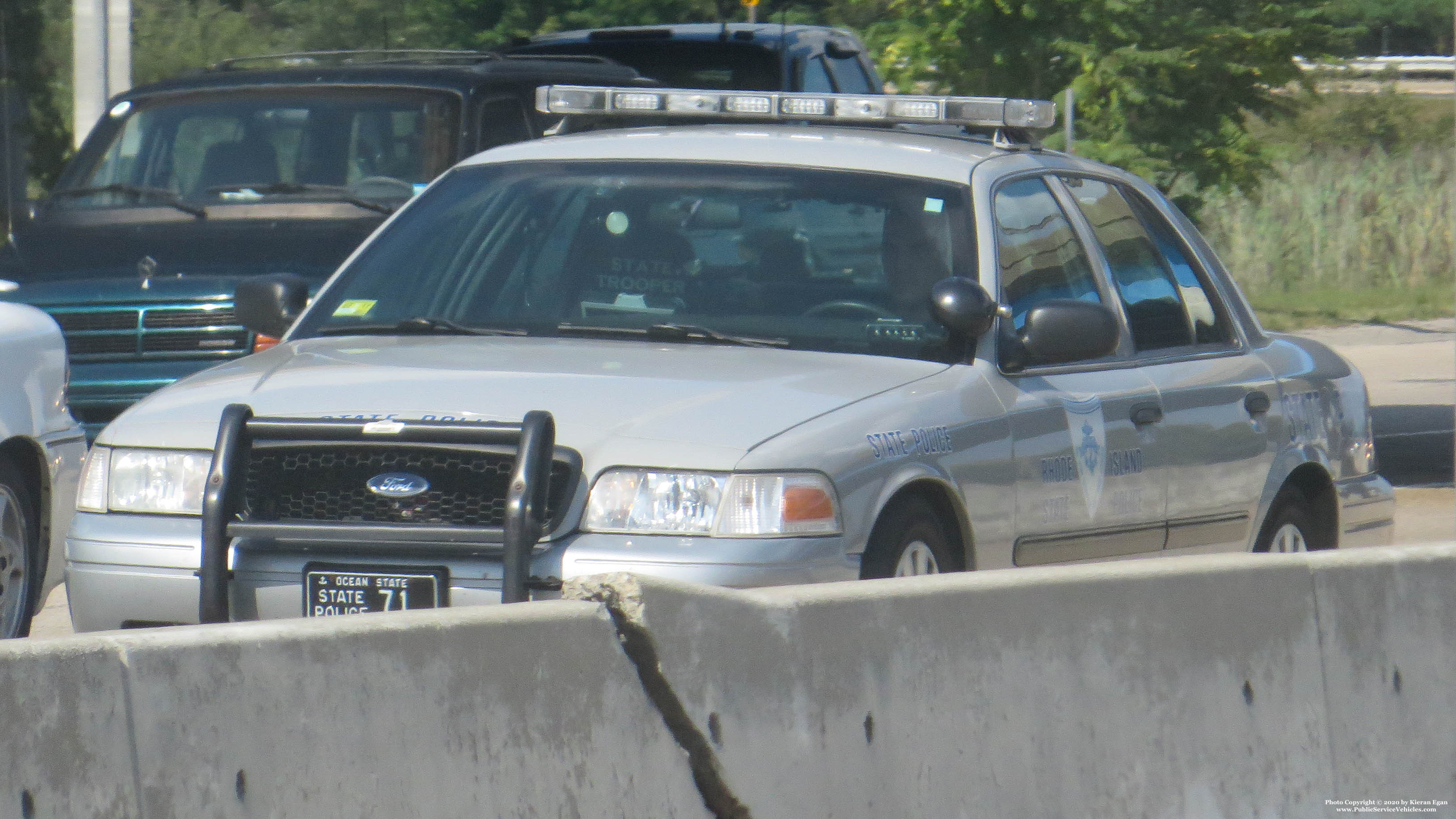 A photo  of Rhode Island State Police
            Cruiser 71, a 2006-2008 Ford Crown Victoria Police Interceptor             taken by Kieran Egan