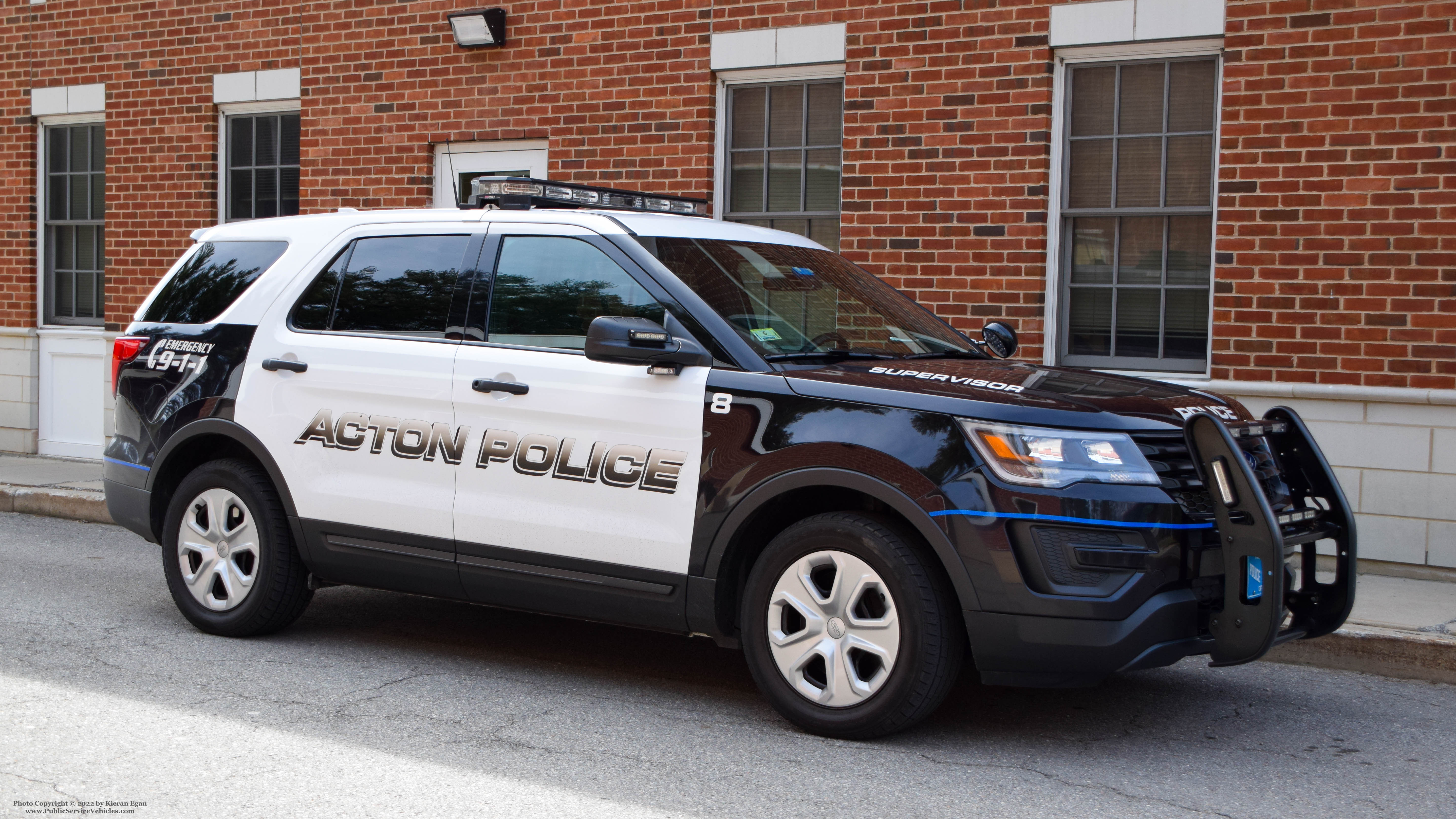 A photo  of Acton Police
            Car 8, a 2016-2019 Ford Police Interceptor Utility             taken by Kieran Egan