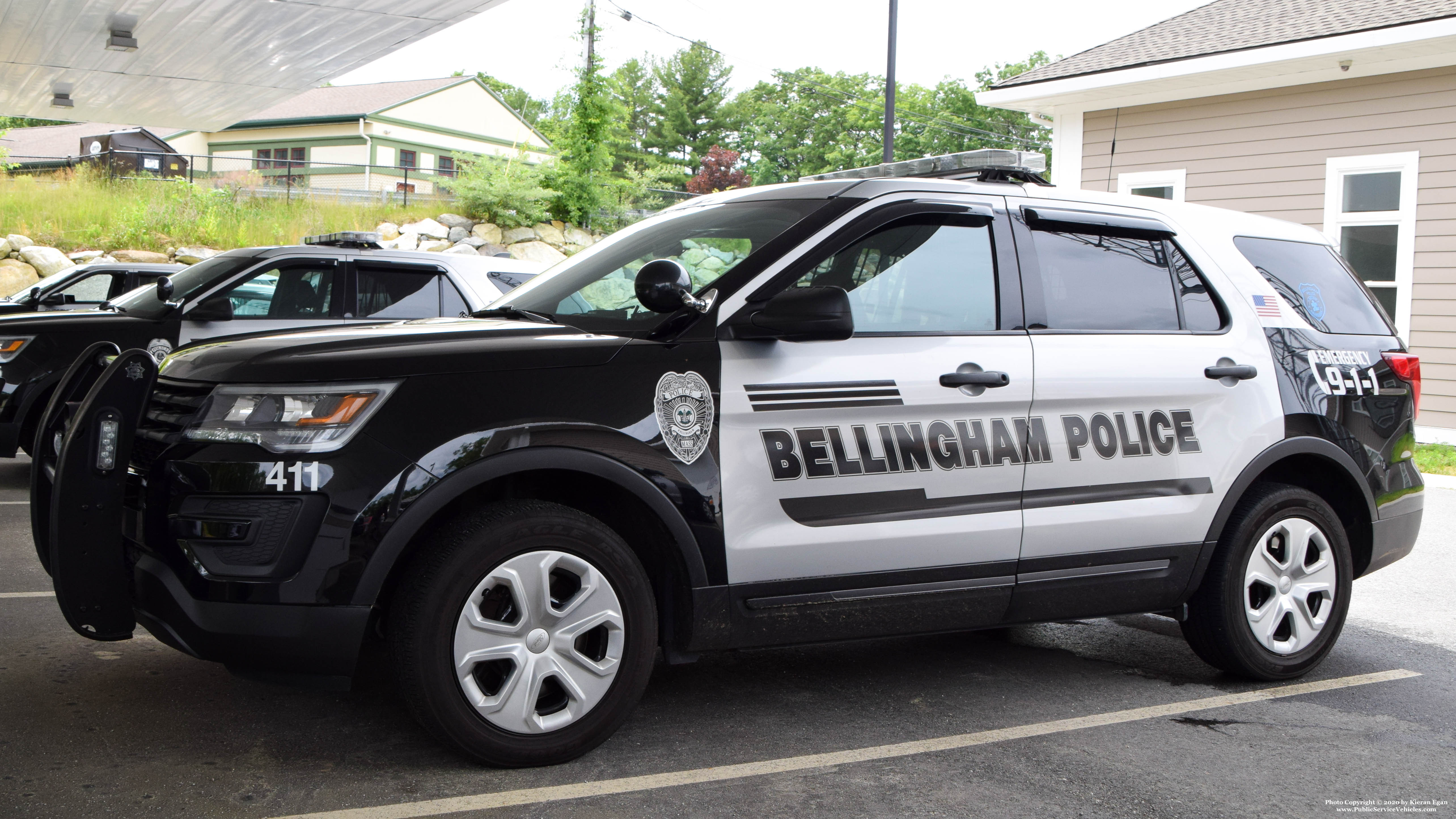 A photo  of Bellingham Police
            Cruiser 411, a 2017 Ford Police Interceptor Utility             taken by Kieran Egan