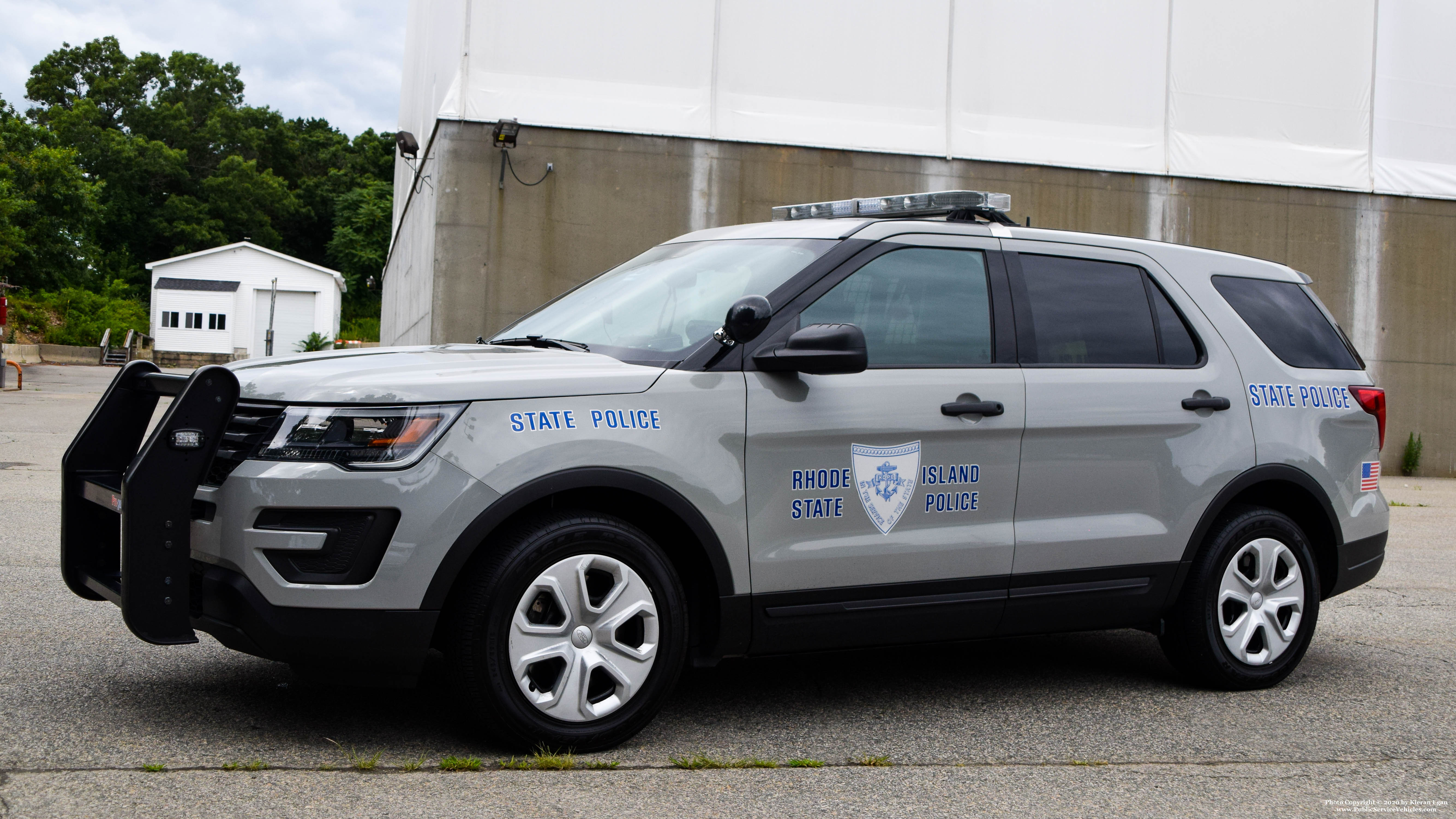 A photo  of Rhode Island State Police
            Cruiser 126, a 2017-2018 Ford Police Interceptor Utility             taken by Kieran Egan