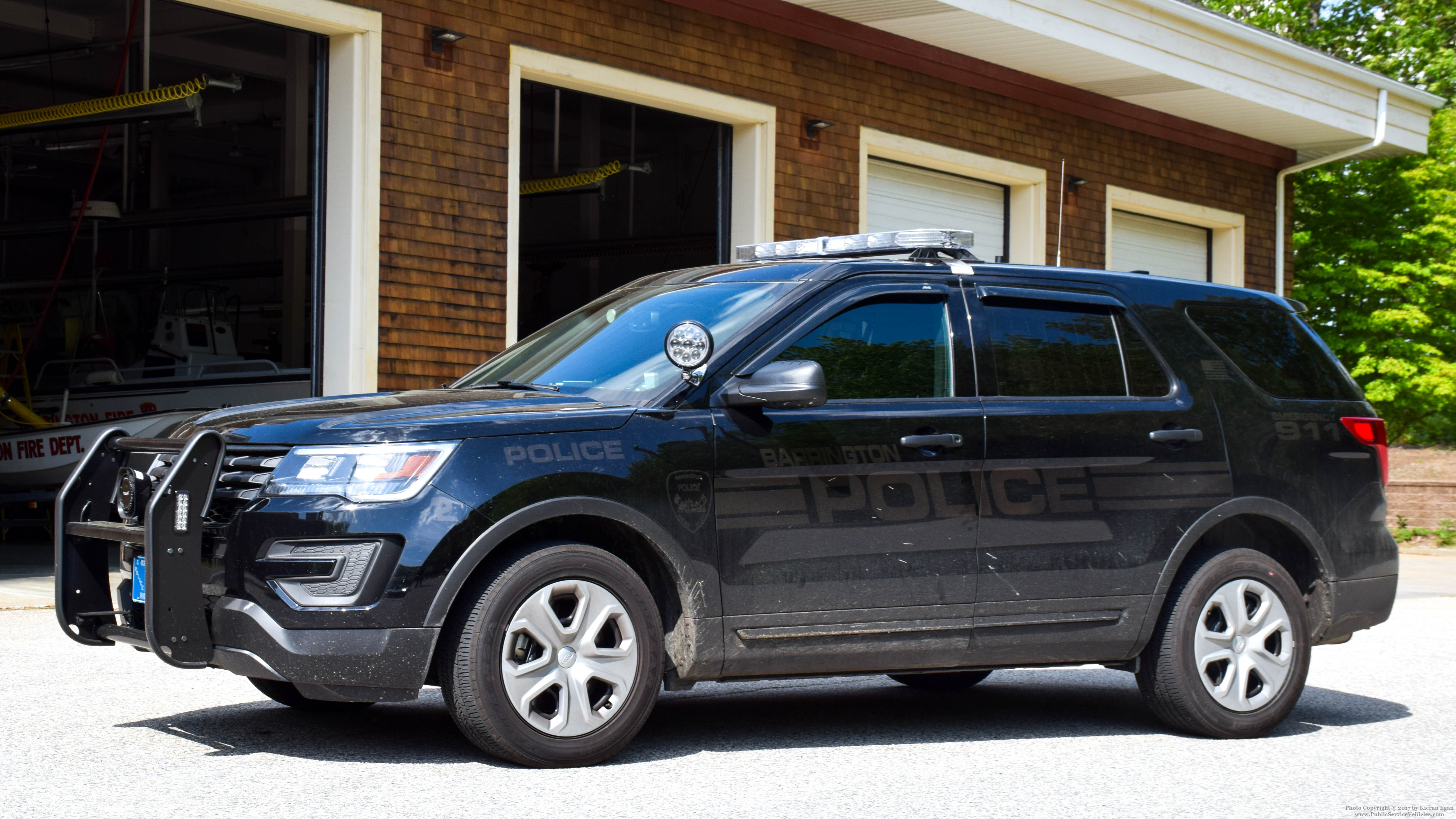 A photo  of Barrington Police
            Patrol Car 2, a 2017 Ford Police Interceptor Utility             taken by Kieran Egan