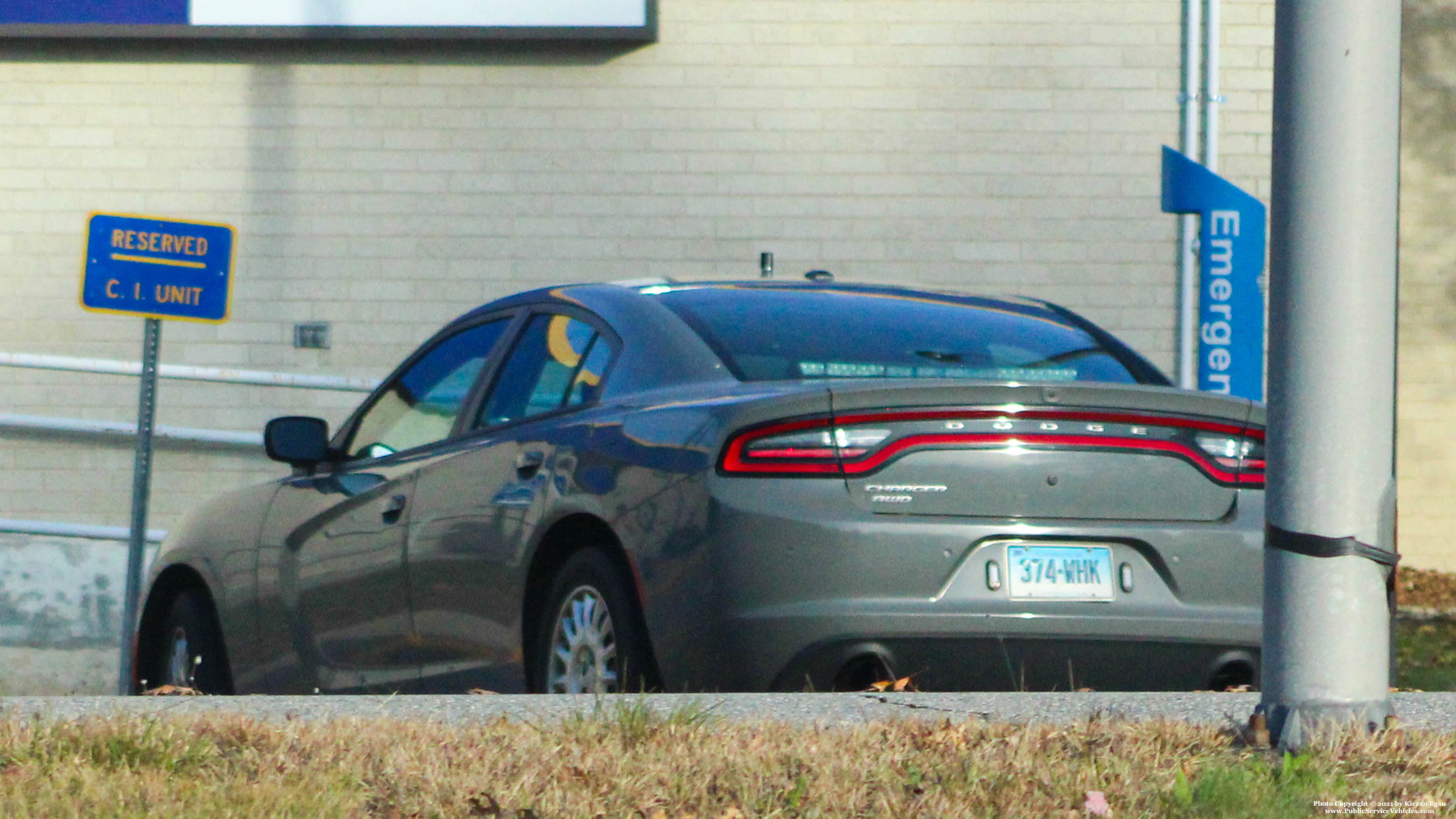 A photo  of Connecticut State Police
            Cruiser 374, a 2015-2021 Dodge Charger             taken by Kieran Egan