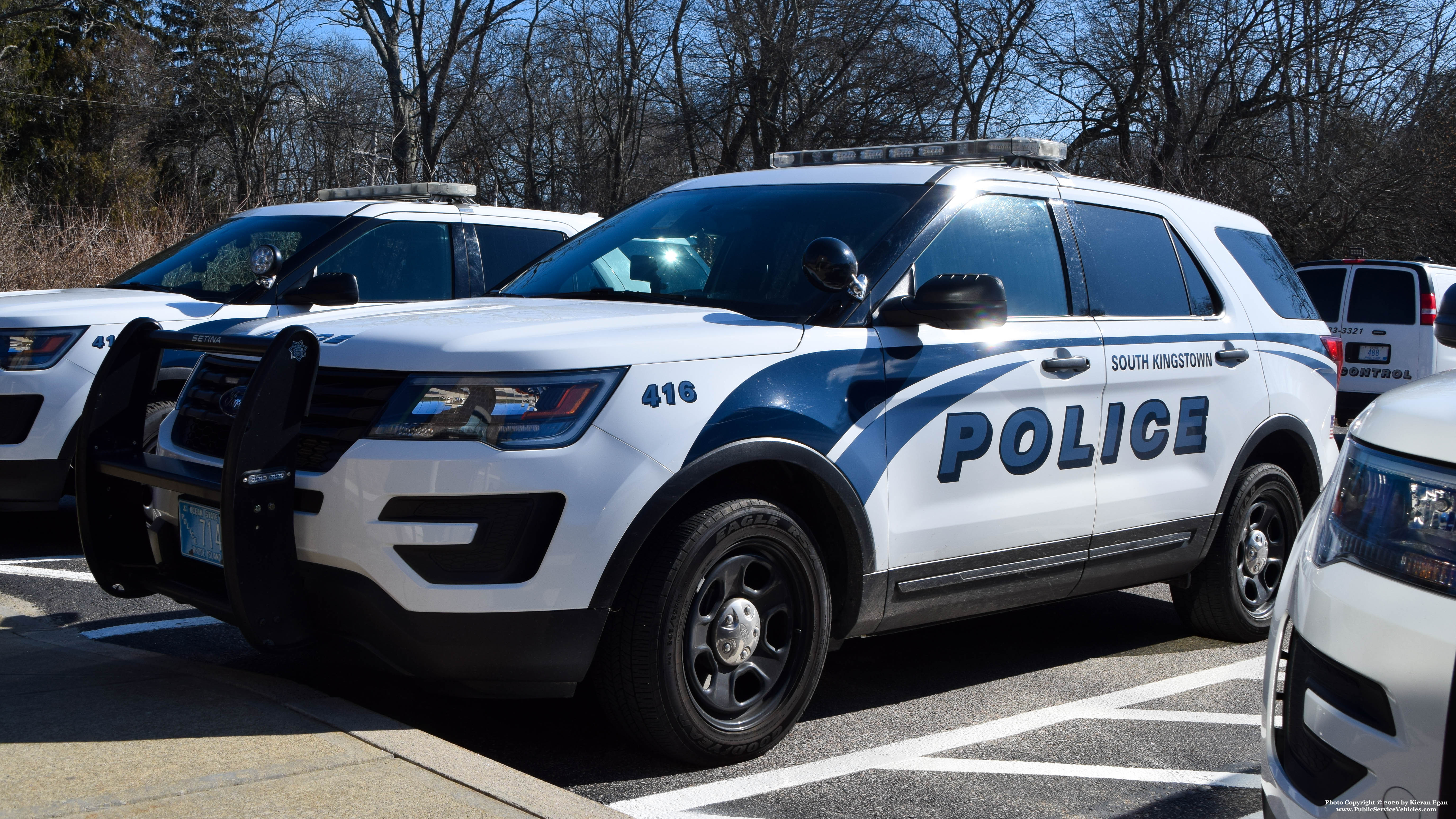 A photo  of South Kingstown Police
            Cruiser 416, a 2019 Ford Police Interceptor Utility             taken by Kieran Egan