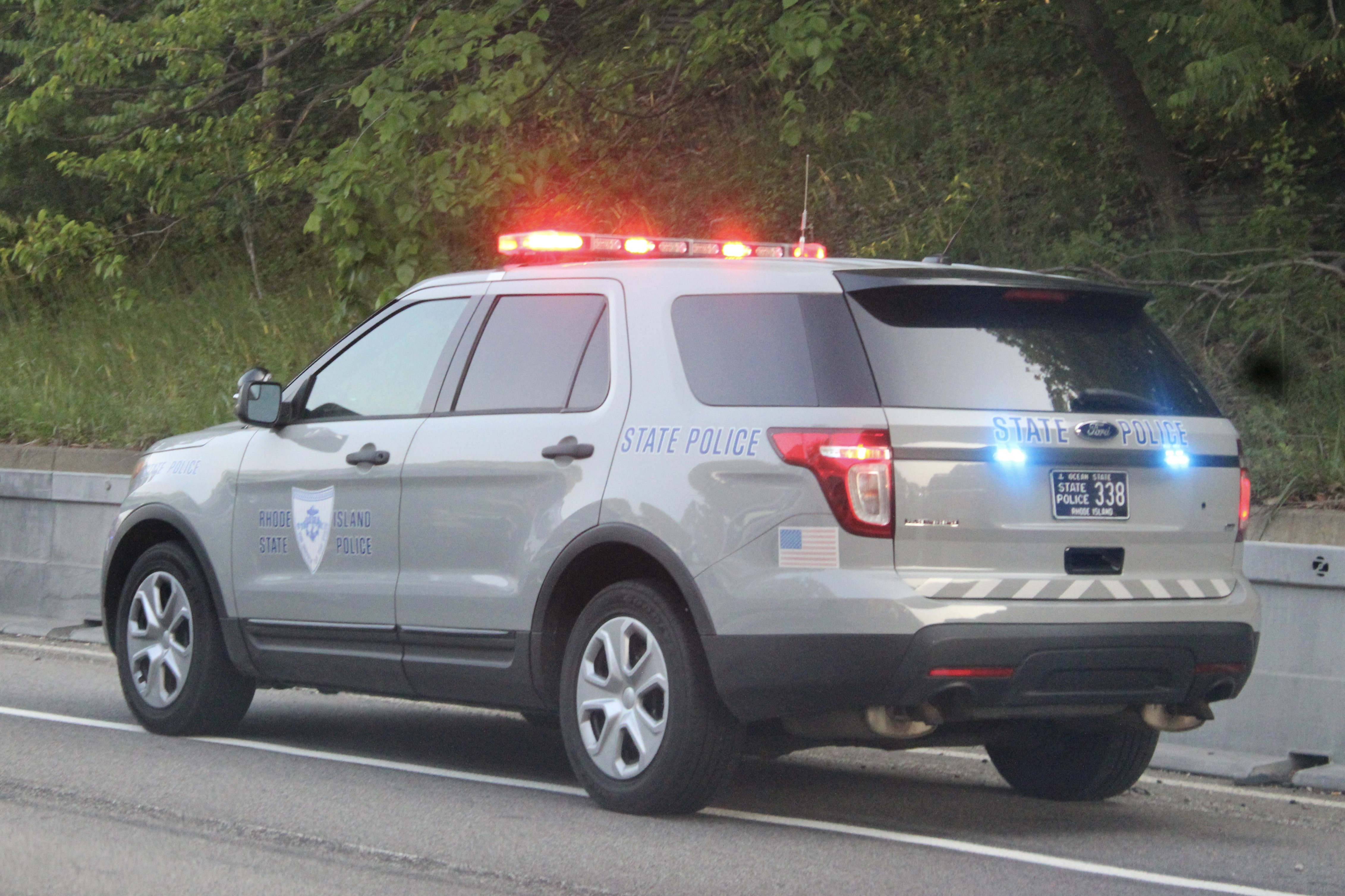 A photo  of Rhode Island State Police
            Cruiser 338, a 2013 Ford Police Interceptor Utility             taken by @riemergencyvehicles