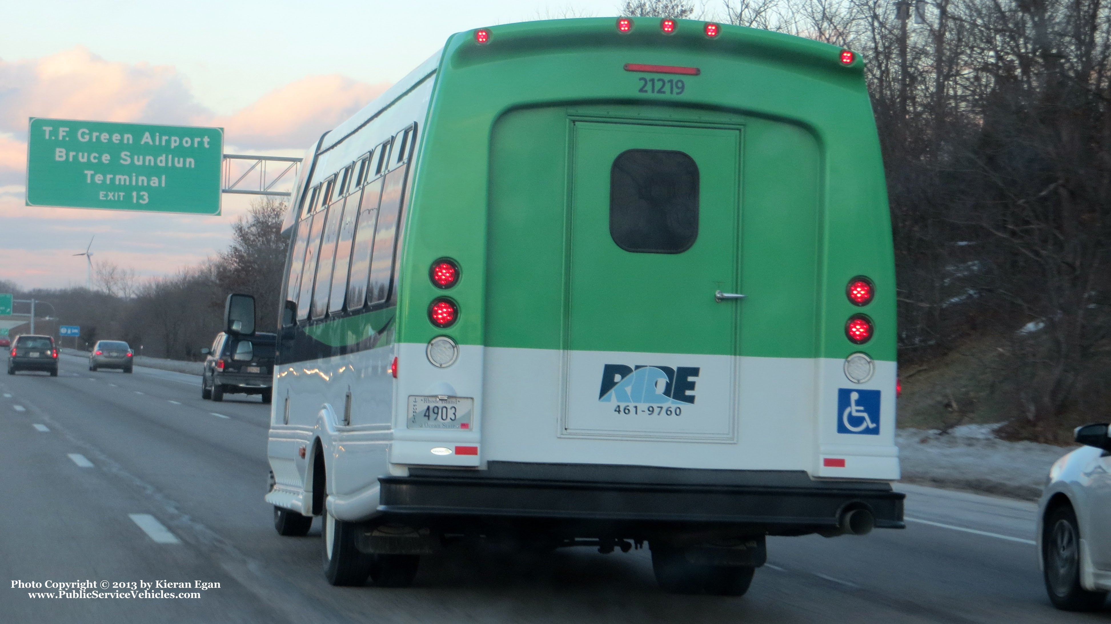 A photo  of Rhode Island Public Transit Authority
            Paratransit Bus 21219, a 2012 Chevrolet 4500 Bus             taken by Kieran Egan