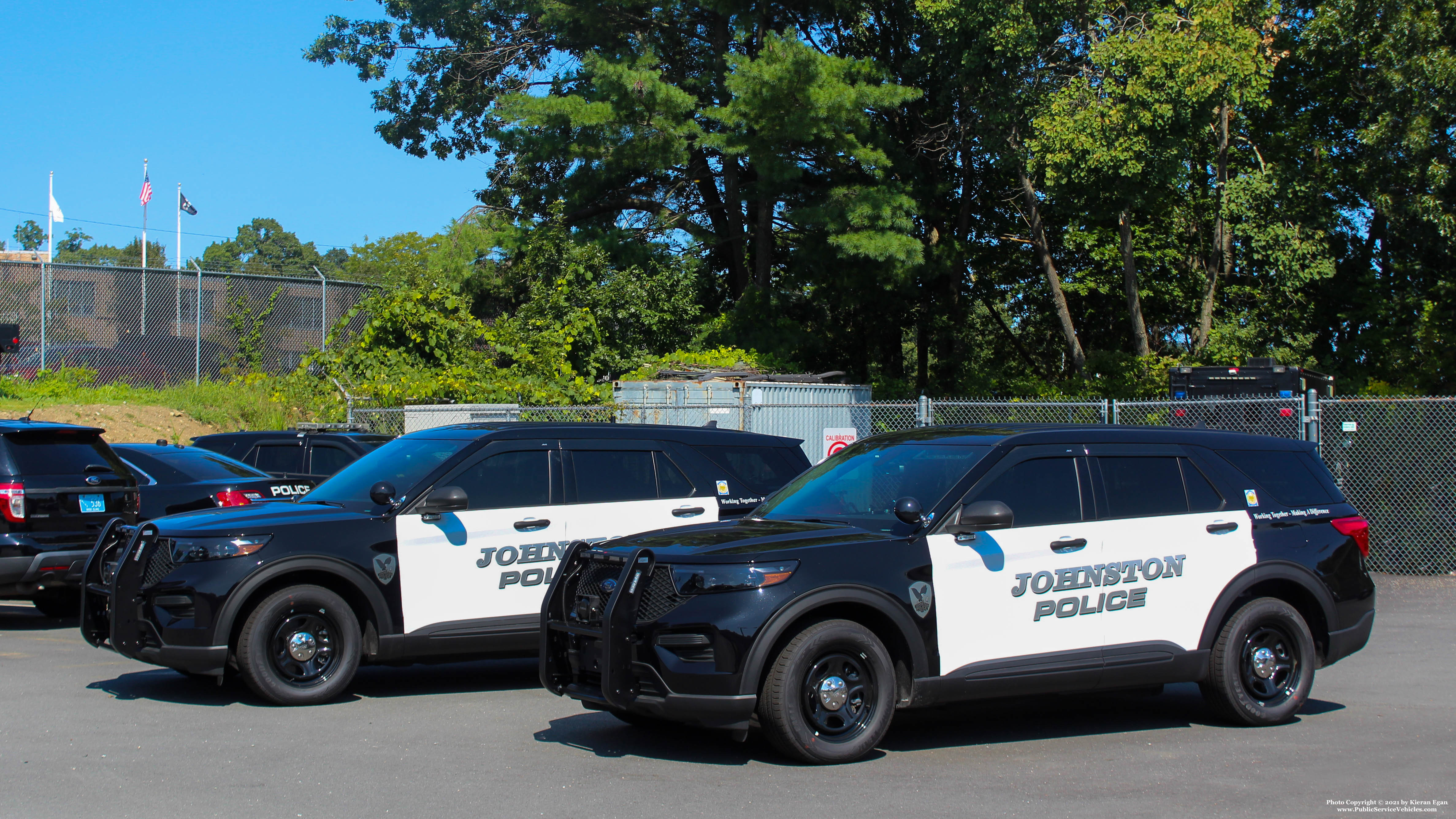 A photo  of Johnston Police
            Cruiser 538, a 2021 Ford Police Interceptor Utility             taken by Kieran Egan