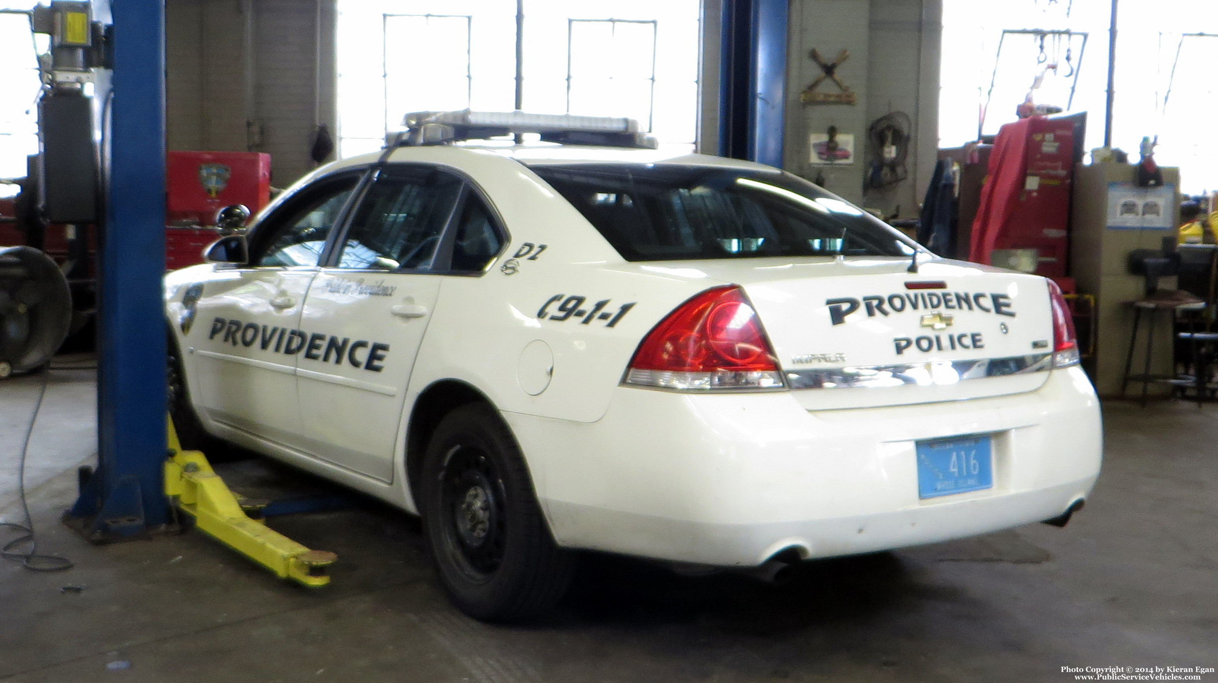 A photo  of Providence Police
            Cruiser 416, a 2006-2013 Chevrolet Impala             taken by Kieran Egan