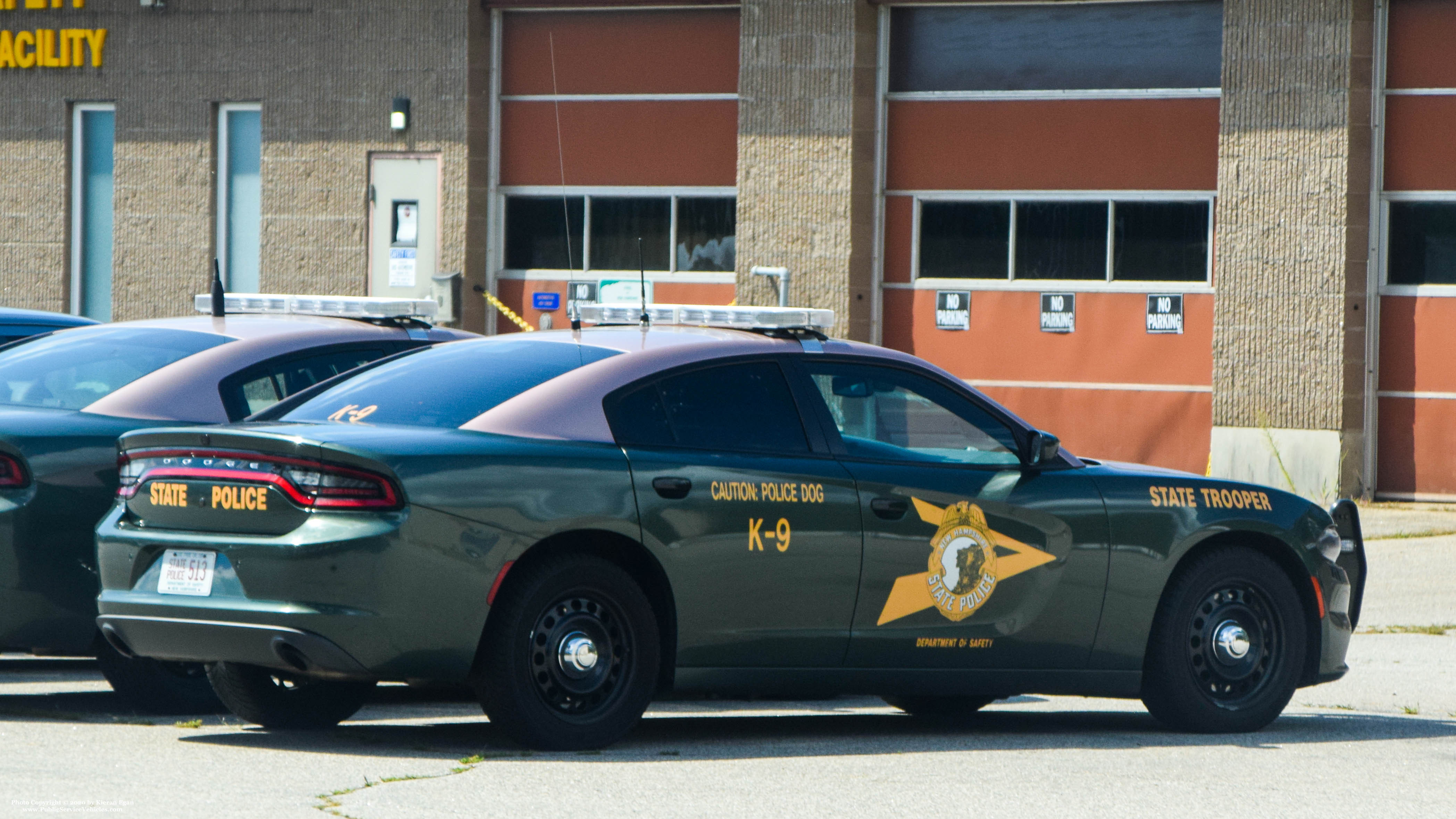 A photo  of New Hampshire State Police
            Cruiser 513, a 2015-2019 Dodge Charger             taken by Kieran Egan