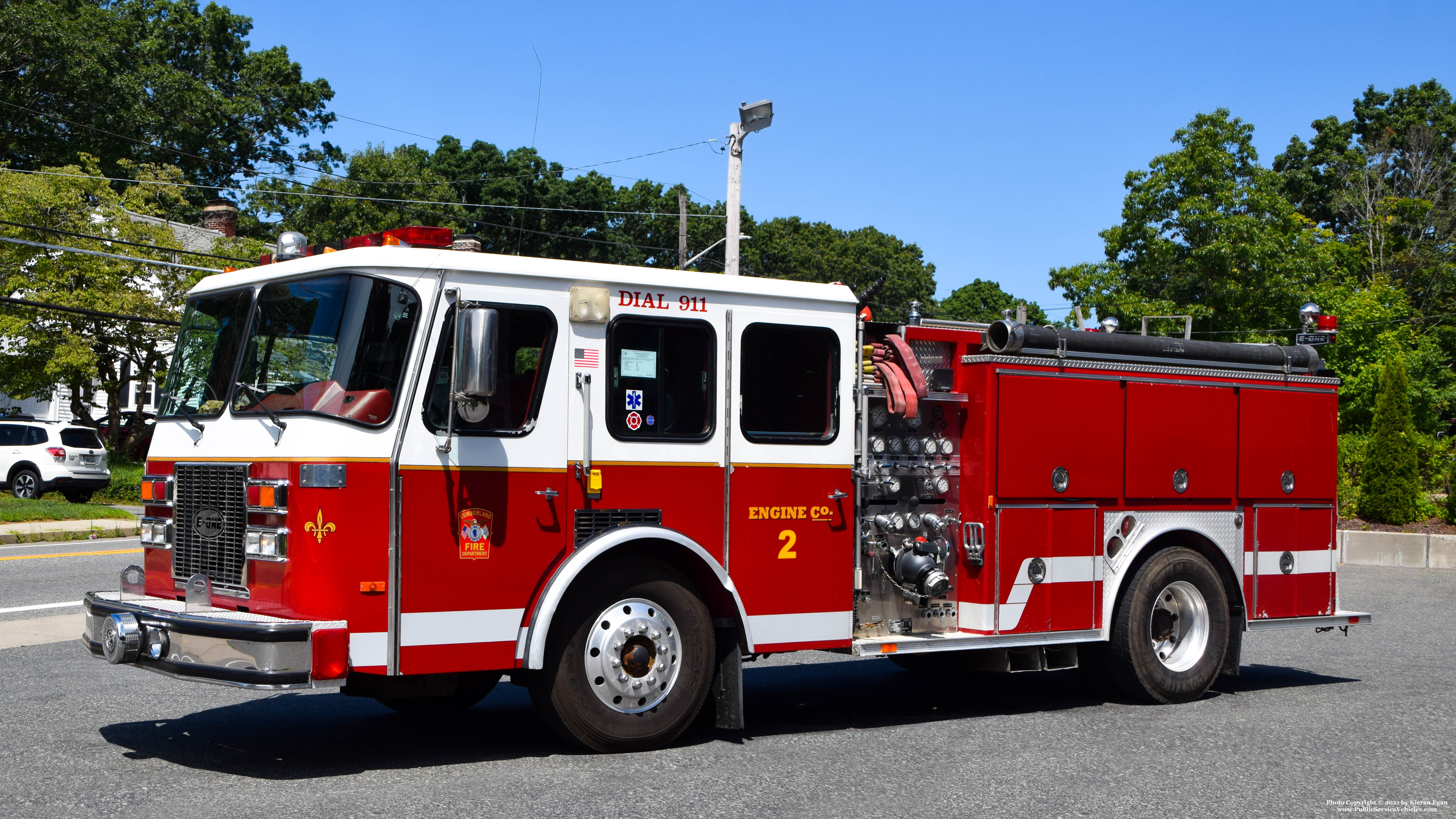 A photo  of Cumberland Fire
            Engine 2, a 1995 E-One Sentry             taken by Kieran Egan