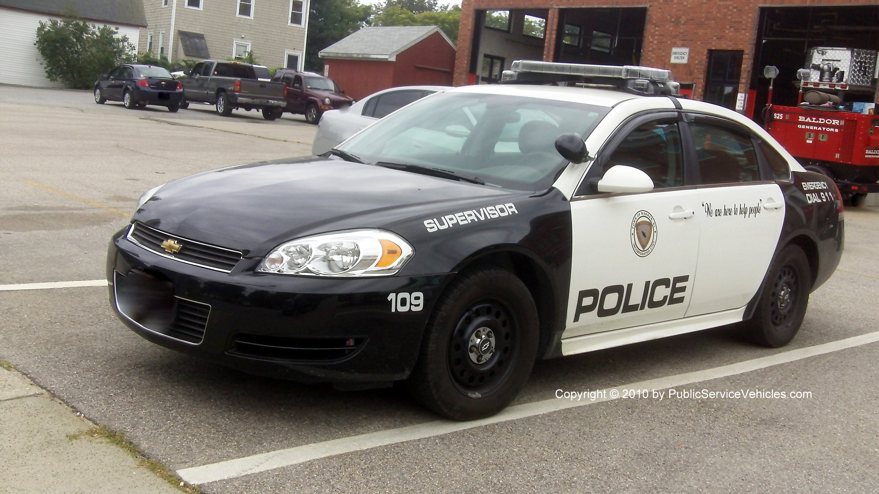 A photo  of Warren Police
            Cruiser 109, a 2009 Chevrolet Impala             taken by Kieran Egan