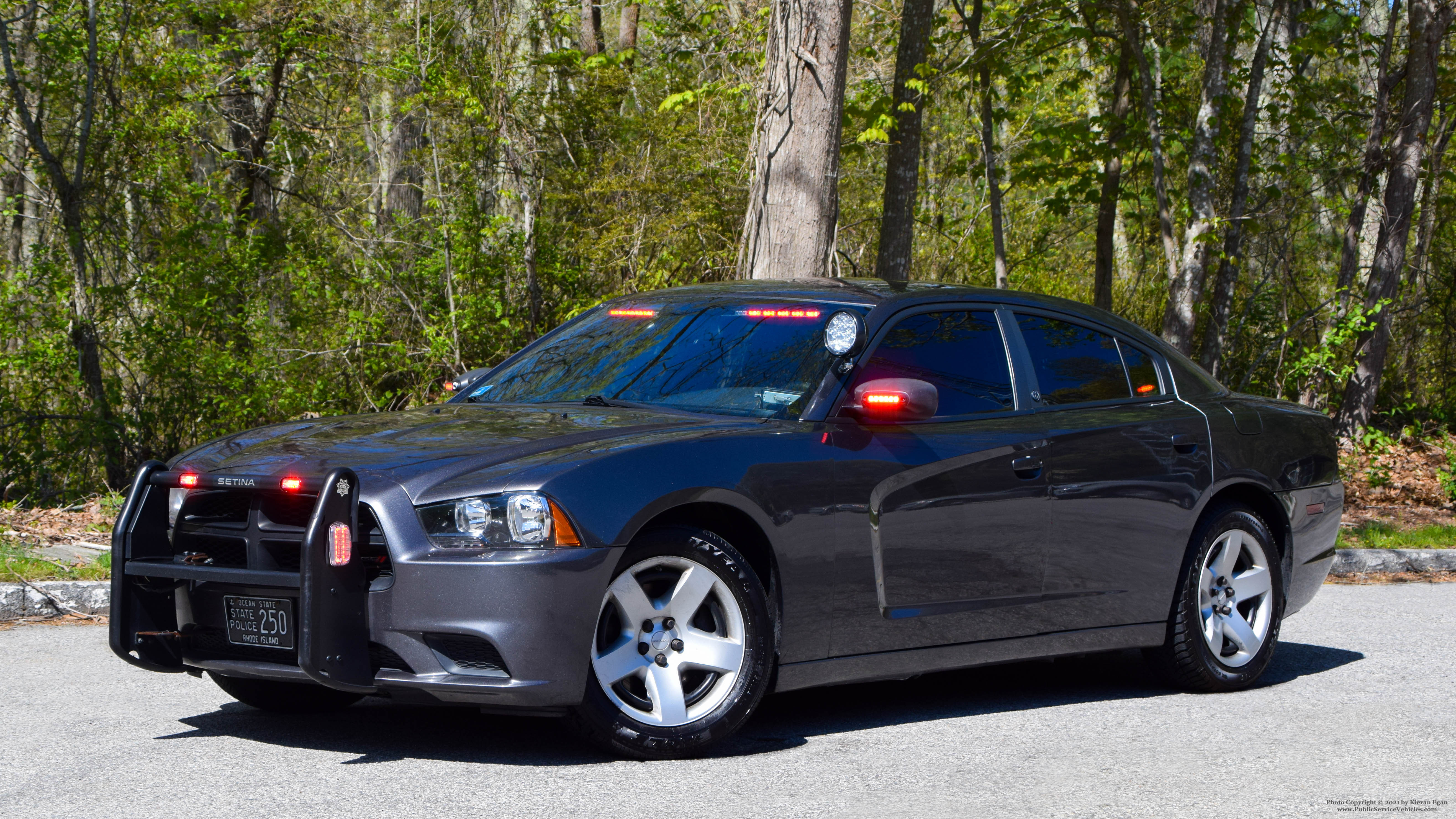 A photo  of Rhode Island State Police
            Cruiser 250, a 2013 Dodge Charger             taken by Kieran Egan