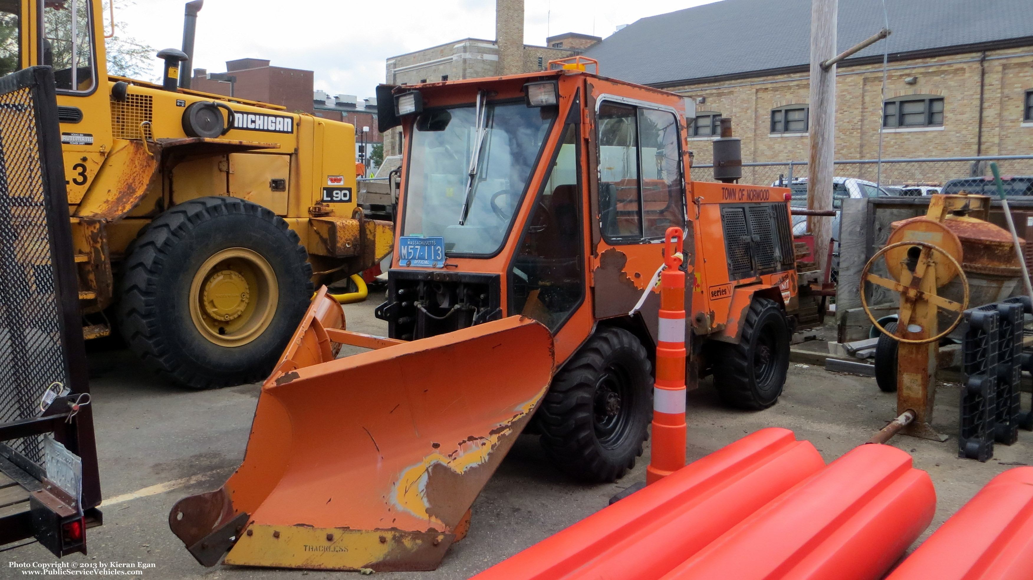 A photo  of Norwood Public Works
            Trackless, a 1998 Trackless MT Series V             taken by Kieran Egan