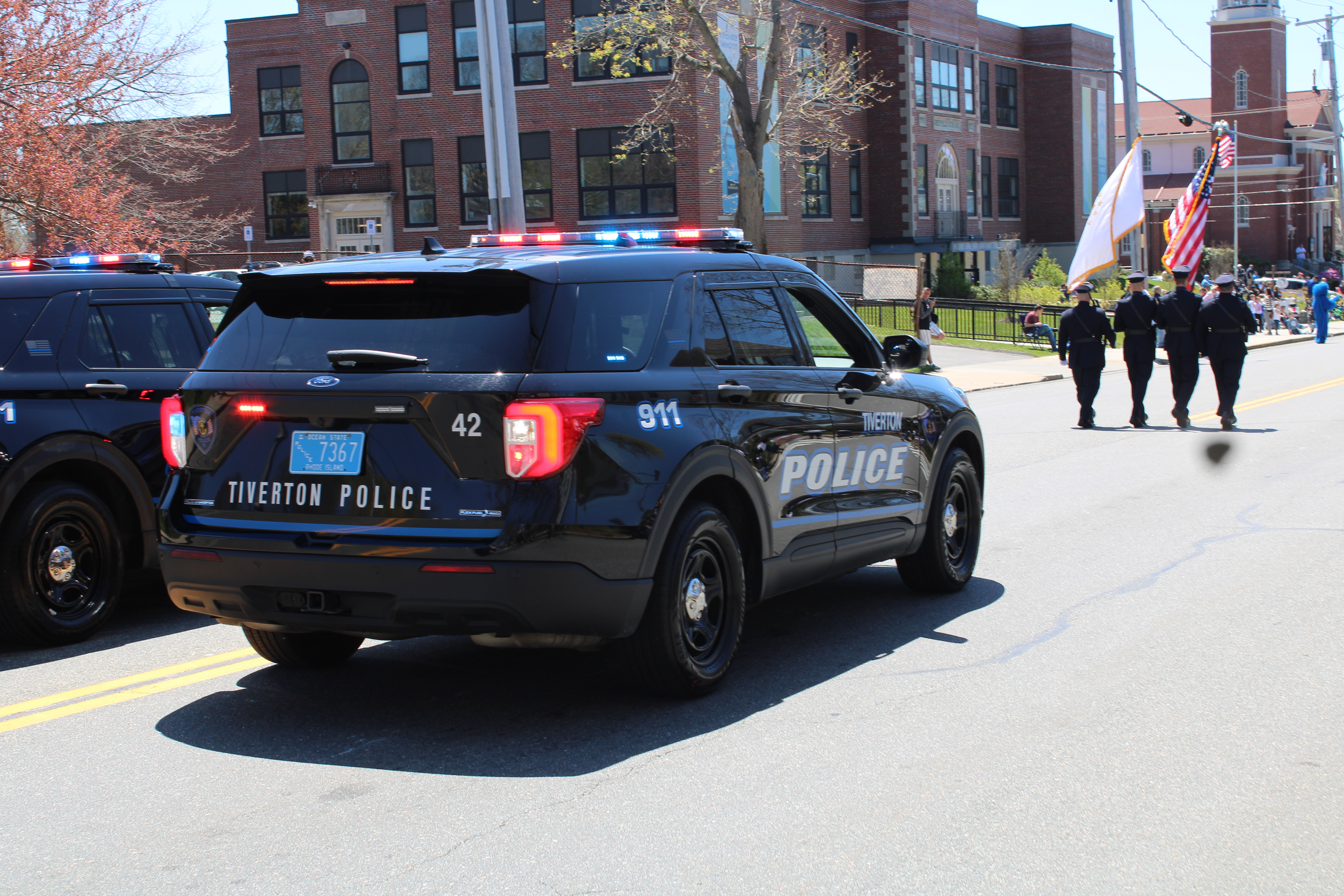 A photo  of Tiverton Police
            Car 42, a 2021 Ford Police Interceptor Utility             taken by @riemergencyvehicles