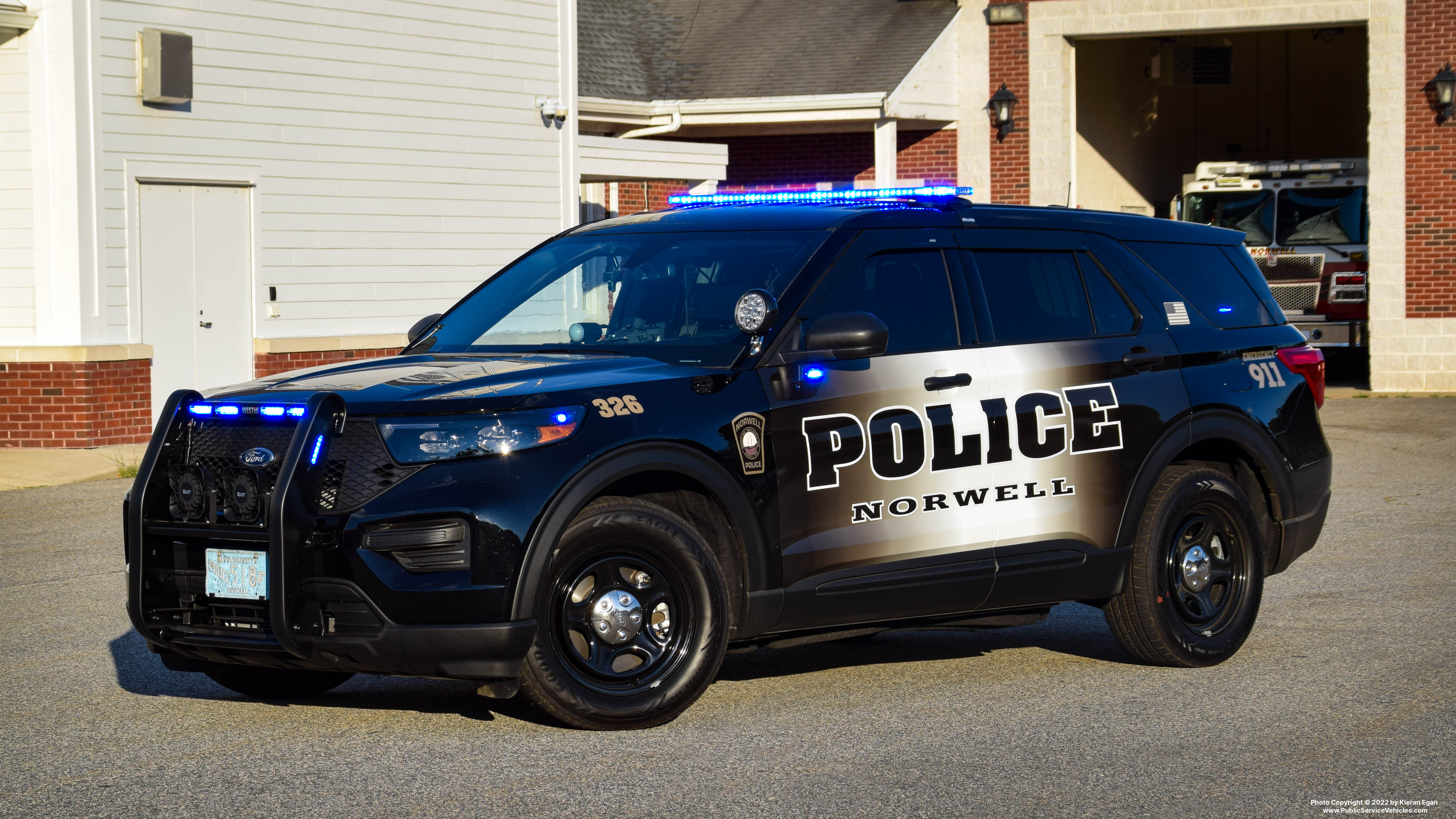 A photo  of Norwell Police
            Cruiser 326, a 2022 Ford Police Interceptor Utility             taken by Kieran Egan