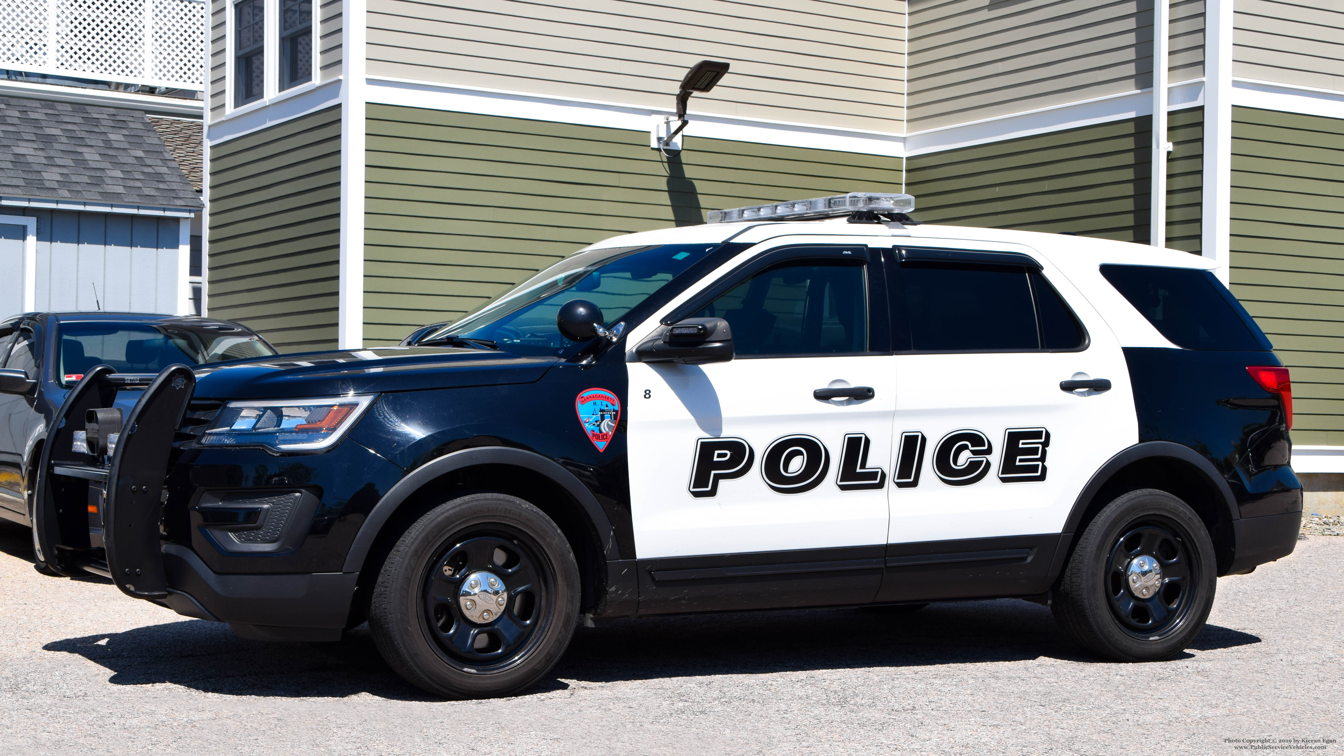 A photo  of Narragansett Police
            Car 8, a 2018 Ford Police Interceptor Utility             taken by Kieran Egan