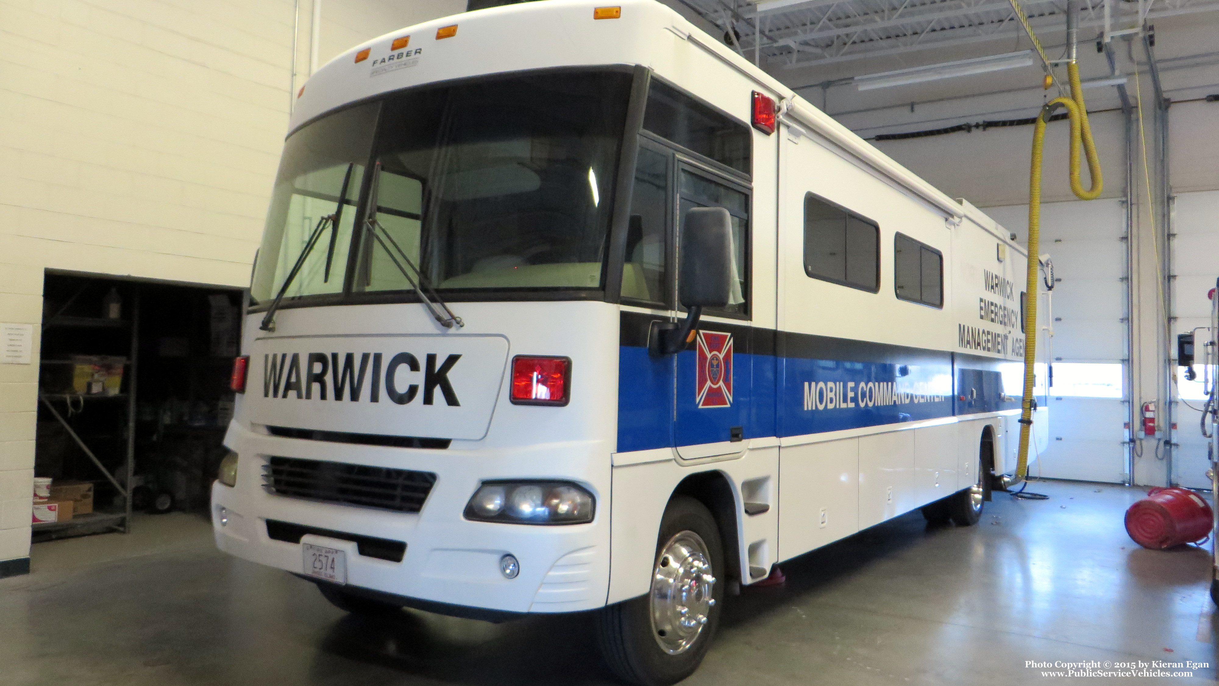 A photo  of Warwick Fire
            Mobile Command Center, a 2000-2010 Winnebago Mobile Command Center/Farber Specialty Vehicles             taken by Kieran Egan