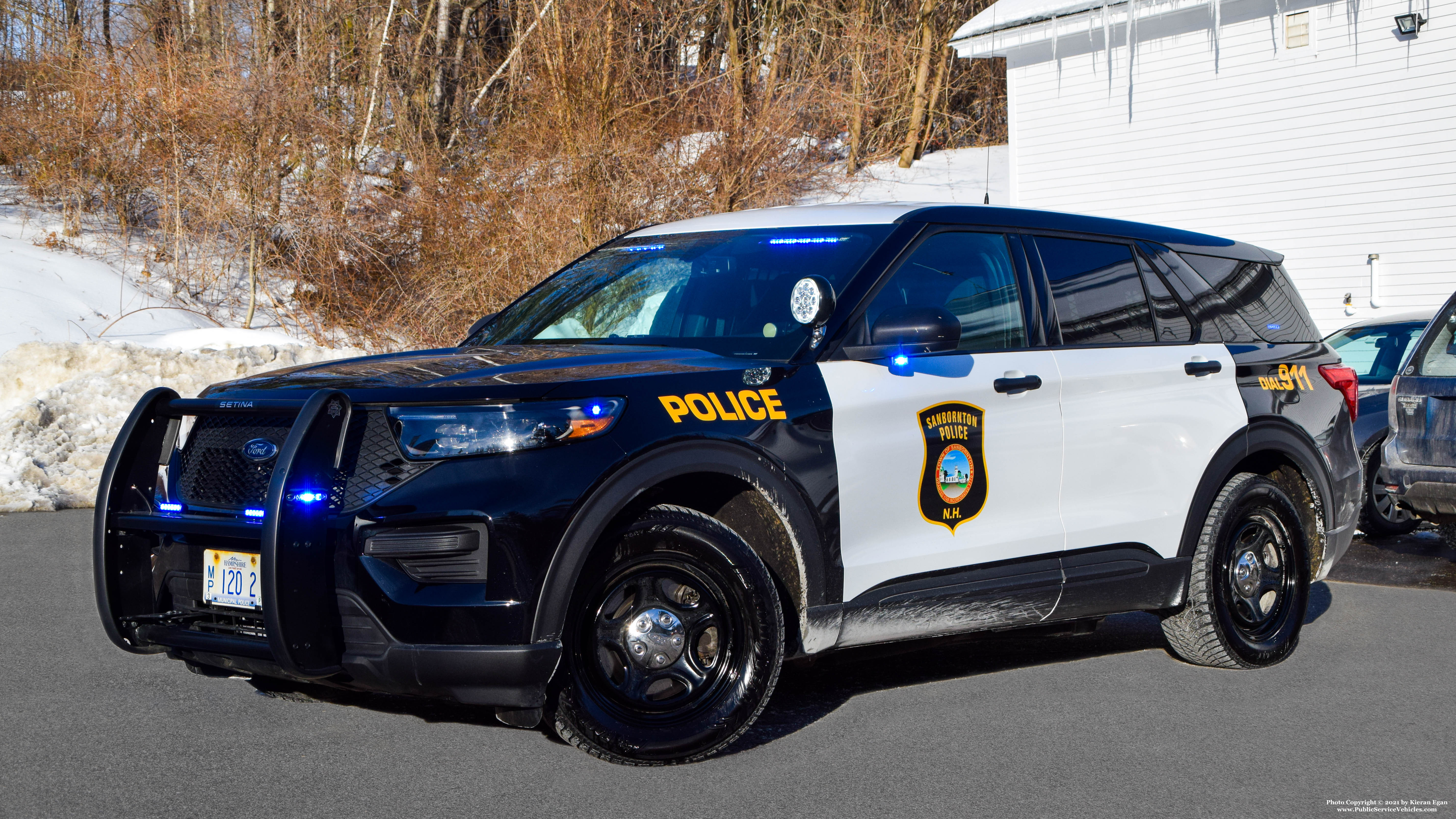 A photo  of Sanbornton Police
            Car 2, a 2020 Ford Police Interceptor Utility Hybrid             taken by Kieran Egan