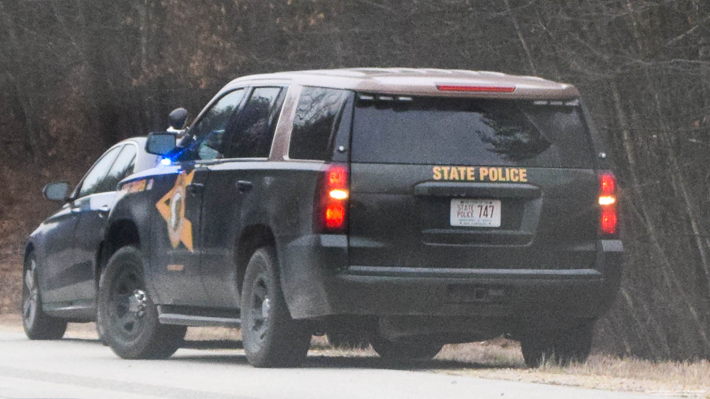 A photo  of New Hampshire State Police
            Cruiser 747, a 2014-2019 Chevrolet Tahoe             taken by Kieran Egan