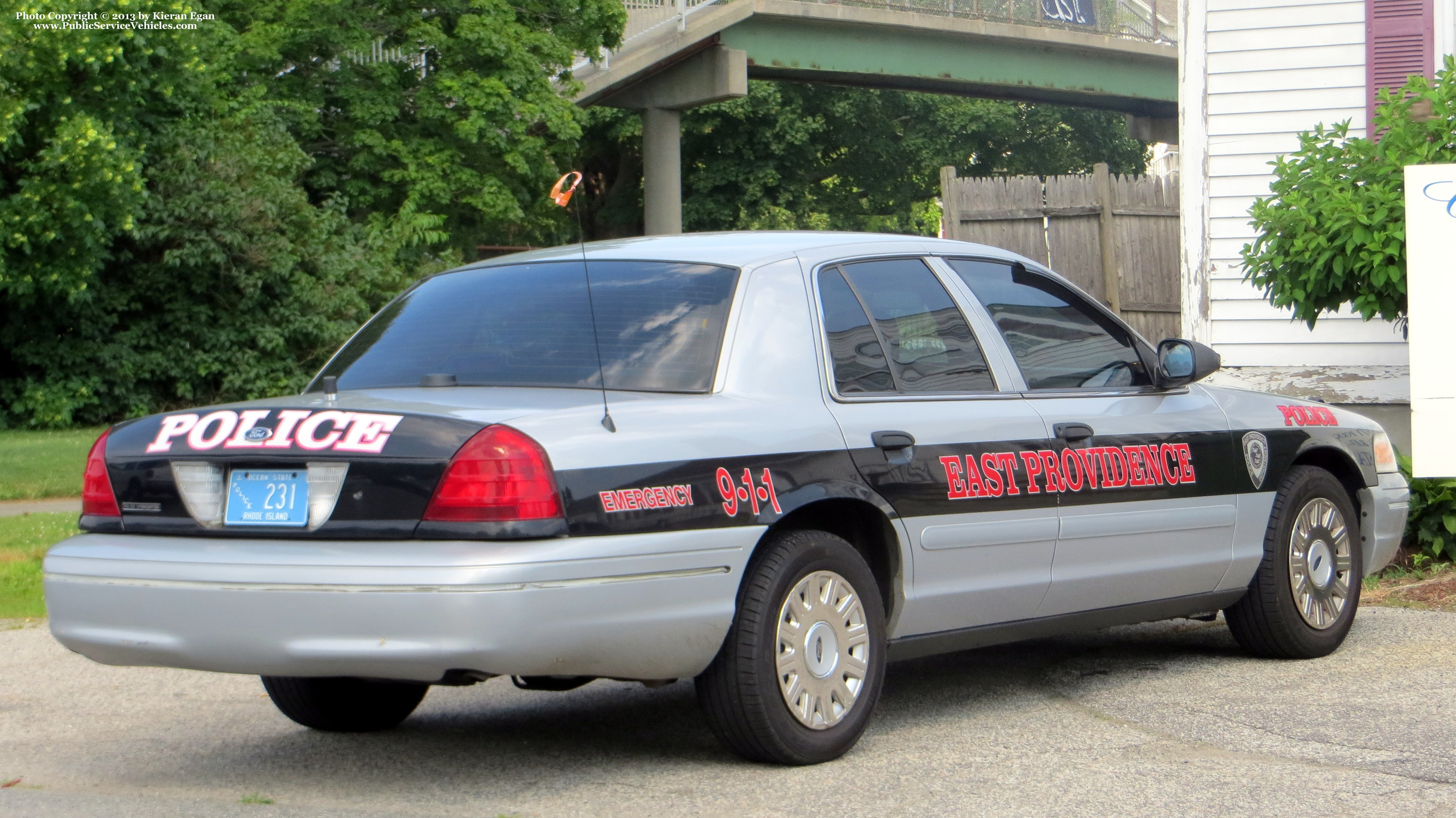 A photo  of East Providence Police
            Community Relations Unit, a 2003-2005 Ford Crown Victoria Police Interceptor             taken by Kieran Egan