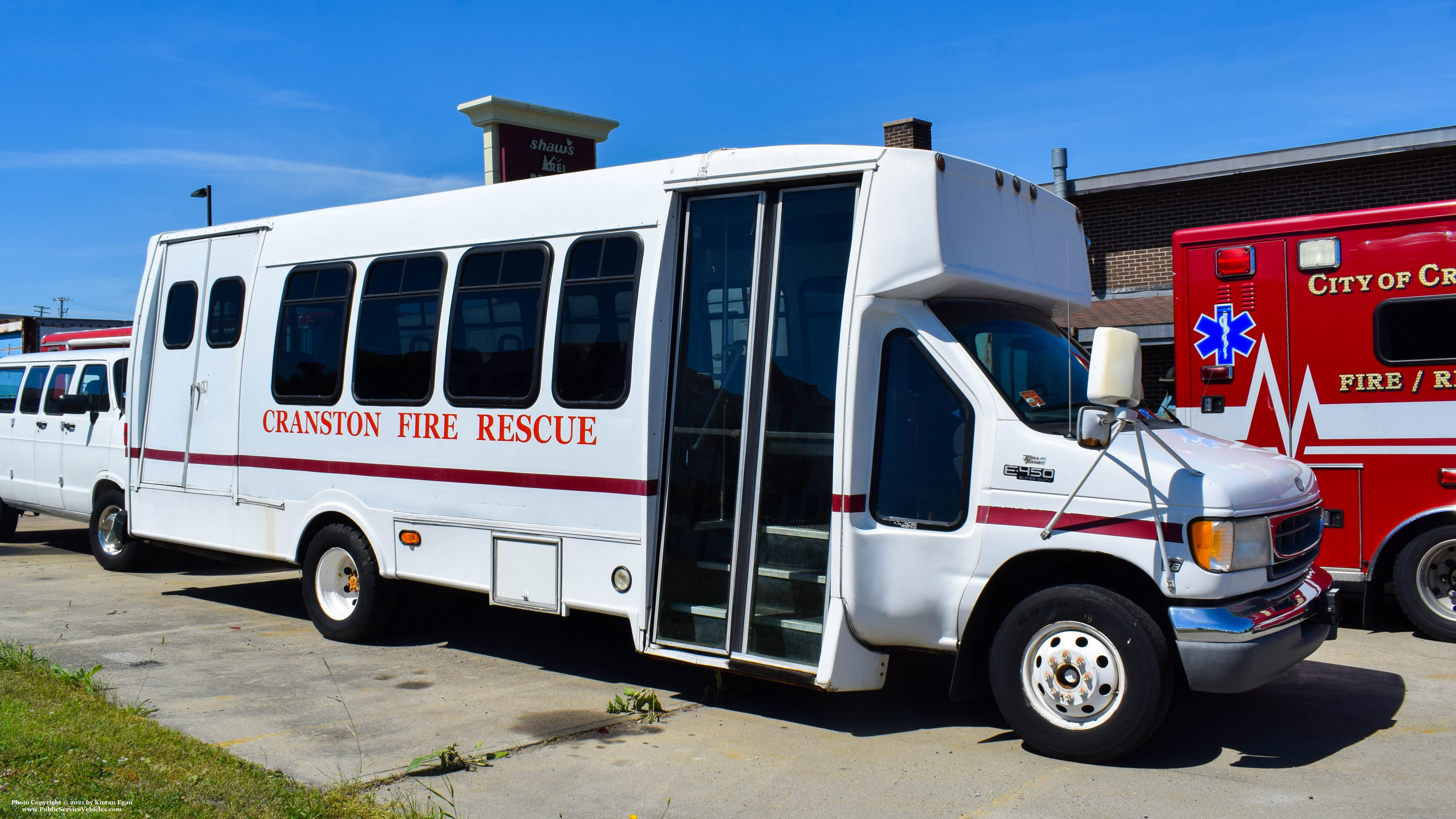 A photo  of Cranston Fire
            Bus, a 1996-2006 Ford E-450 Bus             taken by Kieran Egan