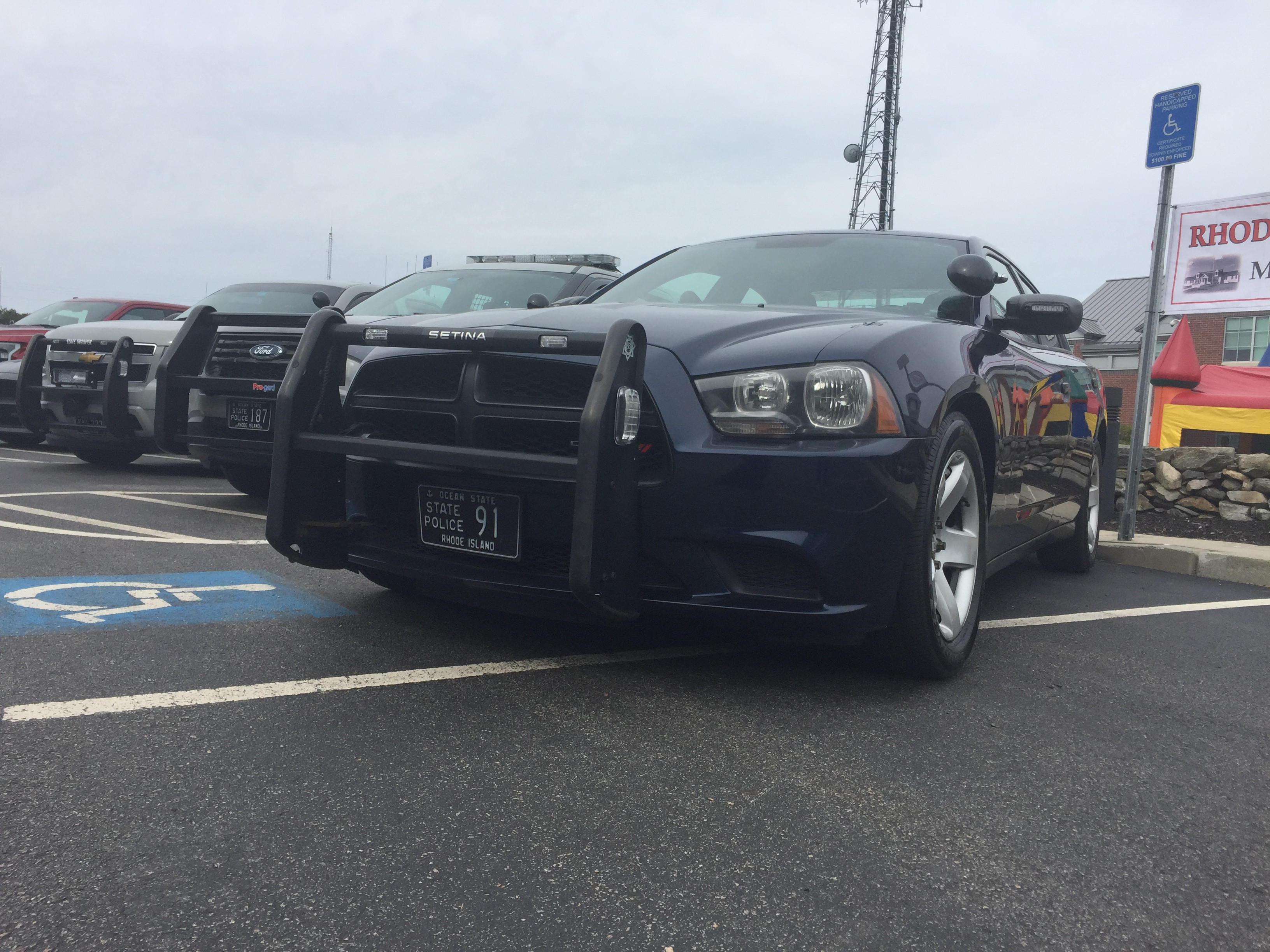 A photo  of Rhode Island State Police
            Cruiser 91, a 2013 Dodge Charger             taken by @riemergencyvehicles