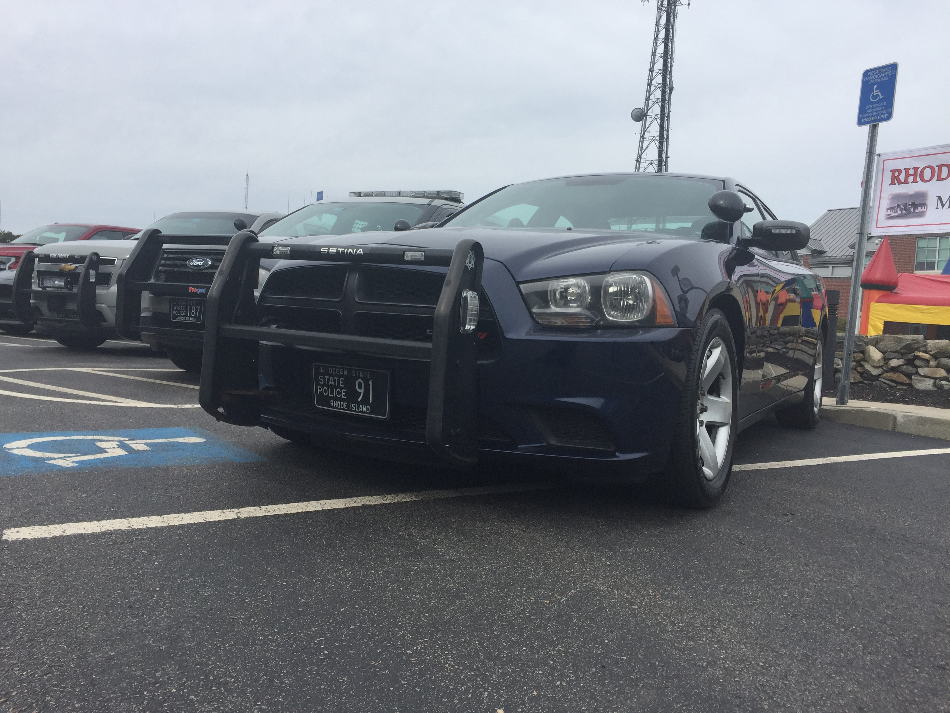 A photo  of Rhode Island State Police
            Cruiser 91, a 2013 Dodge Charger             taken by @riemergencyvehicles