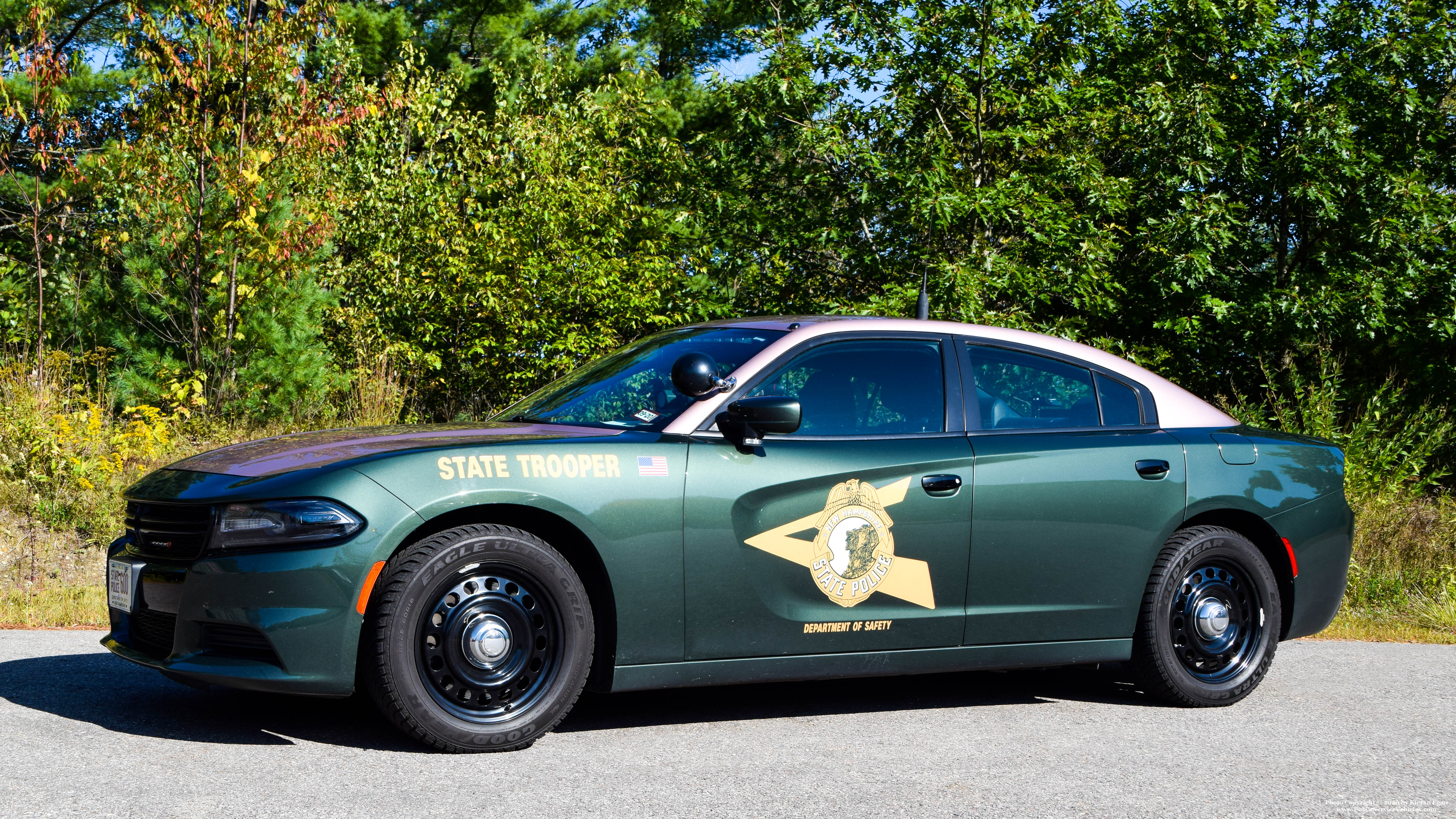 A photo  of New Hampshire State Police
            Cruiser 600, a 2017 Dodge Charger             taken by Kieran Egan