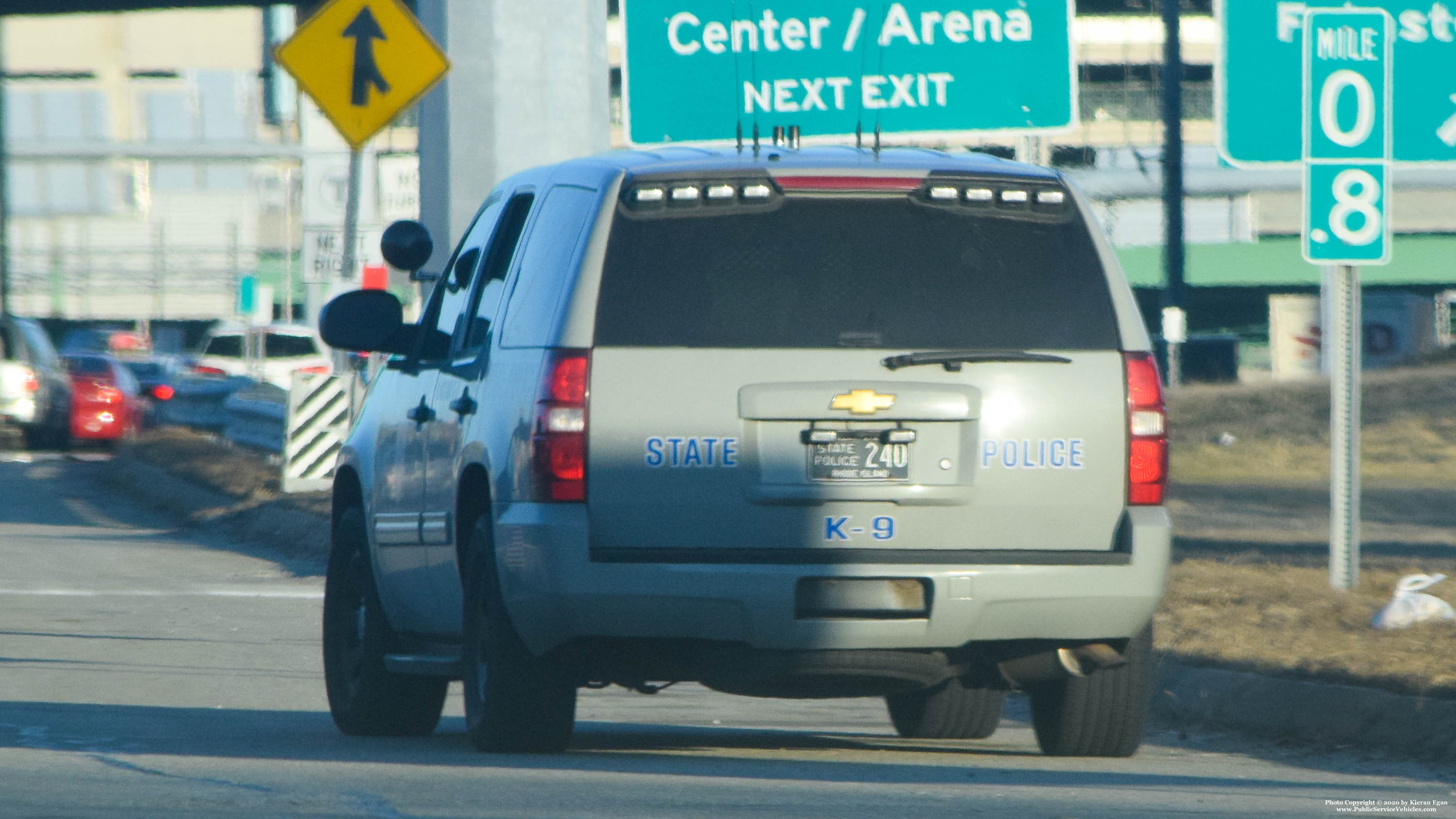 A photo  of Rhode Island State Police
            Cruiser 240, a 2013 Chevrolet Tahoe             taken by Kieran Egan