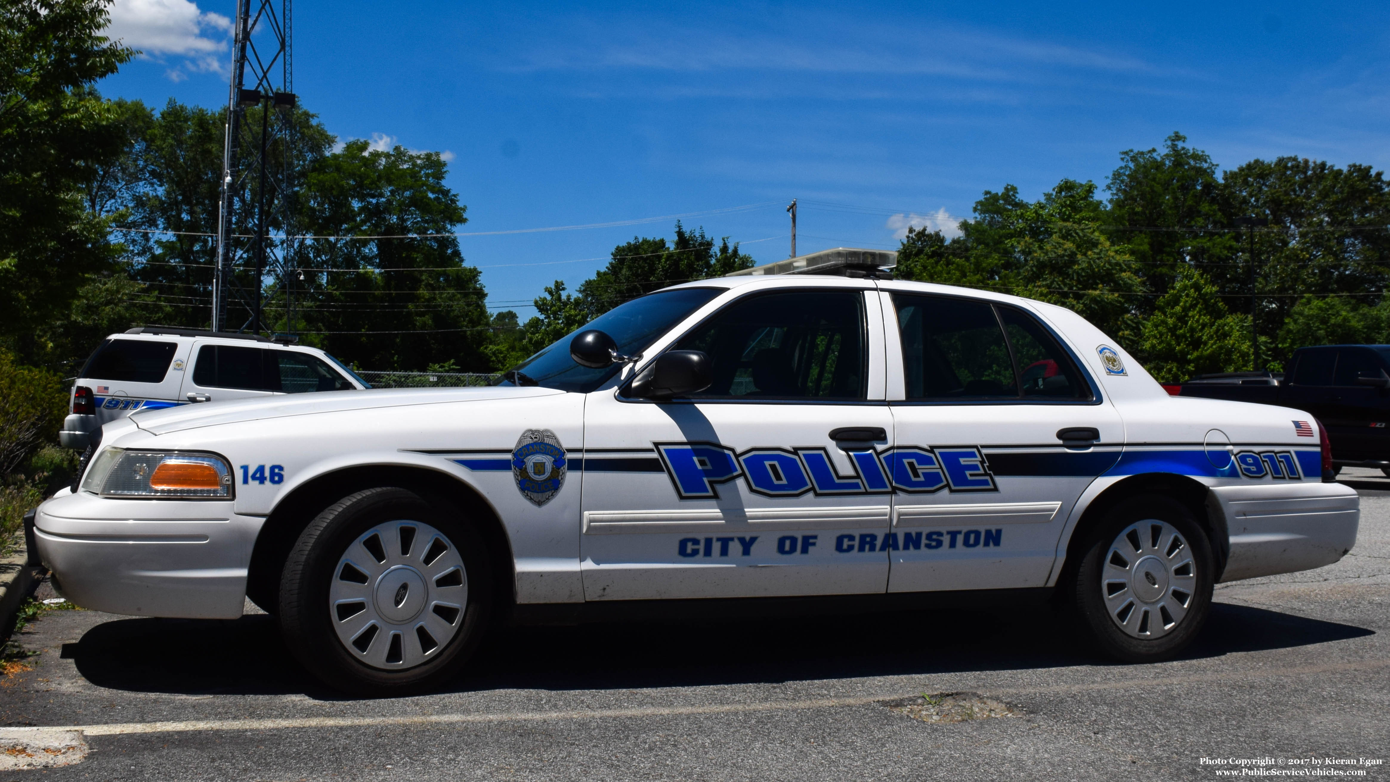 A photo  of Cranston Police
            Cruiser 146, a 2009-2011 Ford Crown Victoria Police Interceptor             taken by Kieran Egan