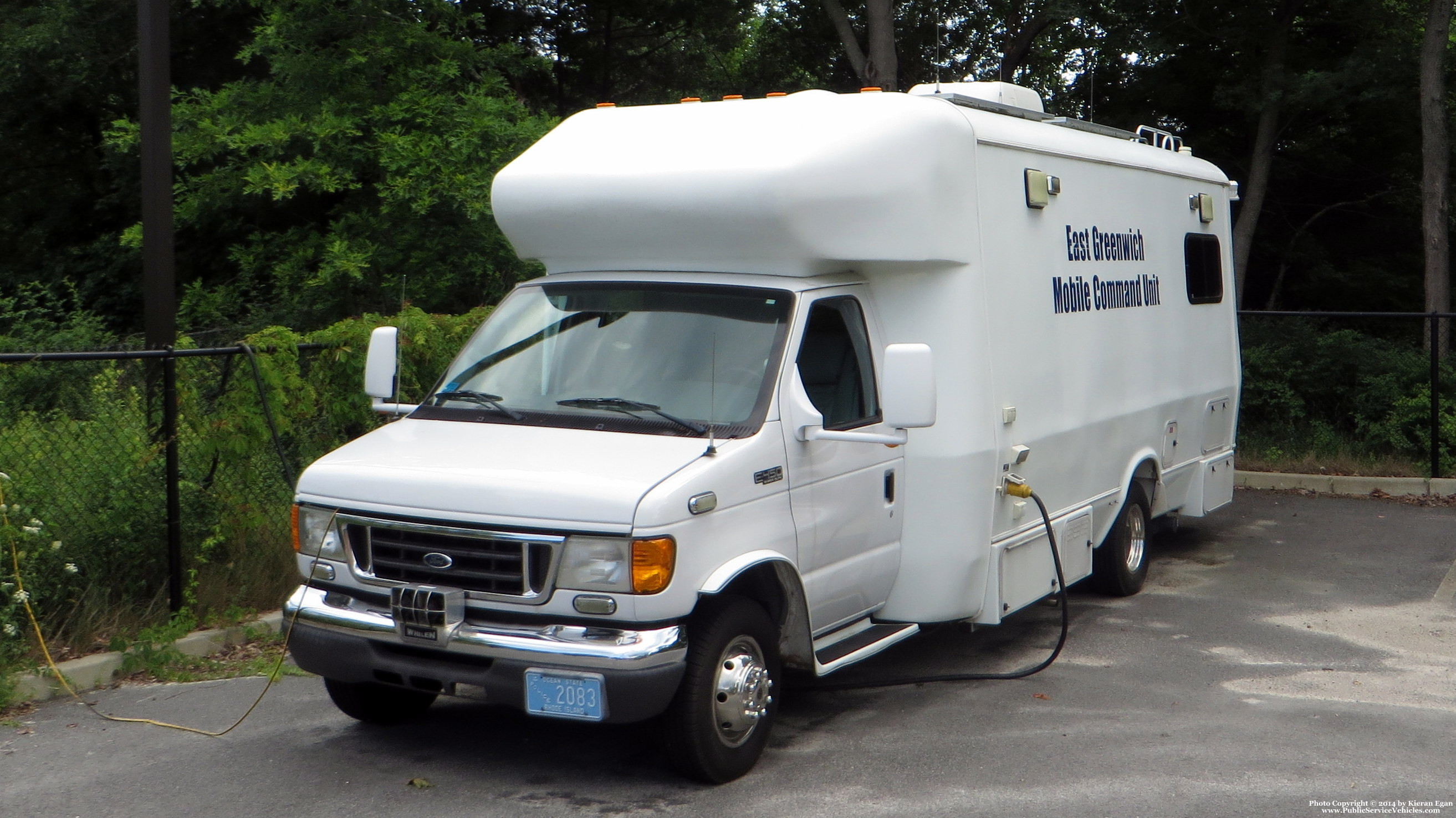 A photo  of East Greenwich Police
            Mobile Command Unit, a 1996-2006 Ford E-450/1996-2006 Ford E-450             taken by Kieran Egan