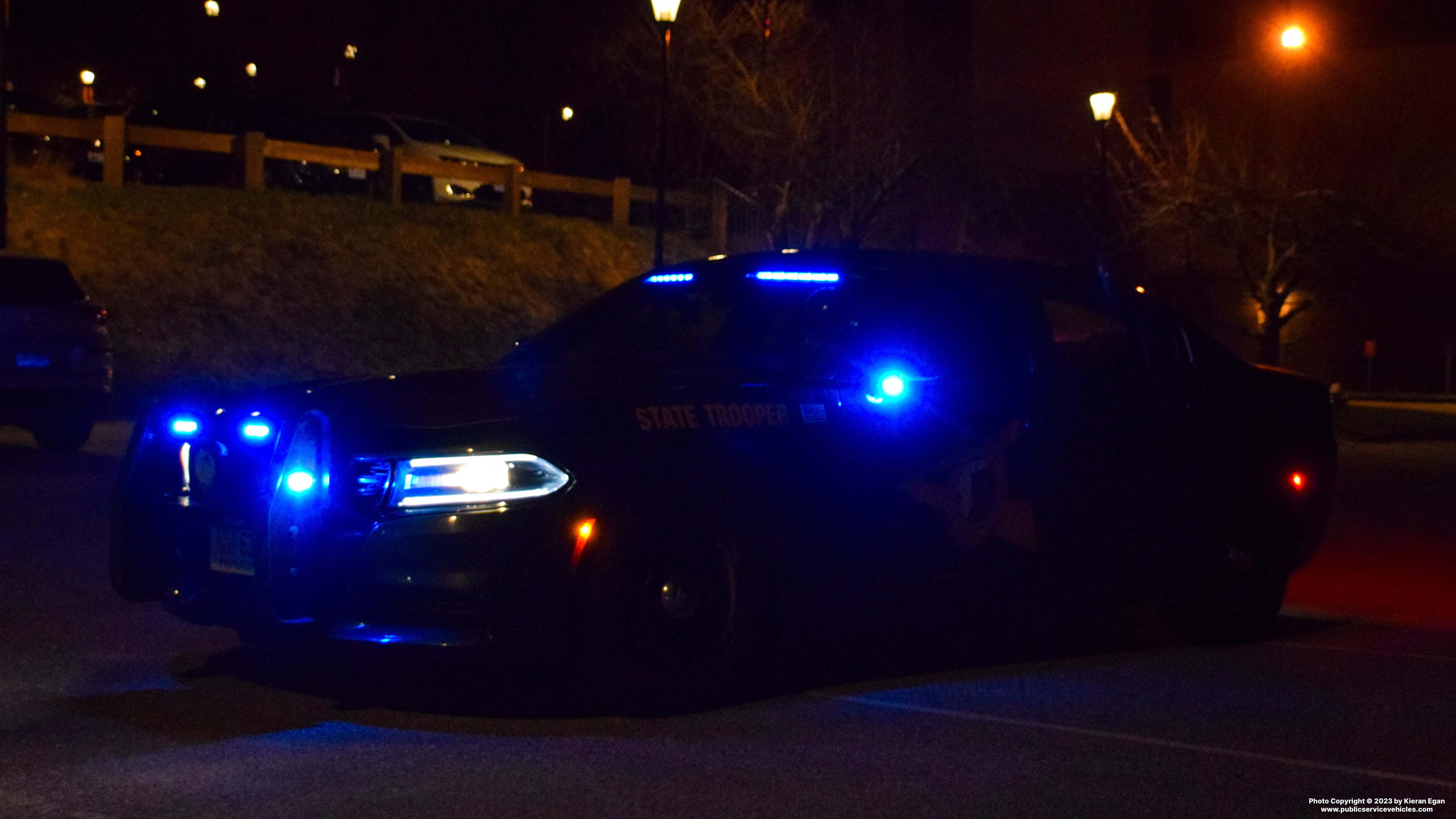 A photo  of New Hampshire State Police
            Cruiser 635, a 2015-2019 Dodge Charger             taken by Kieran Egan