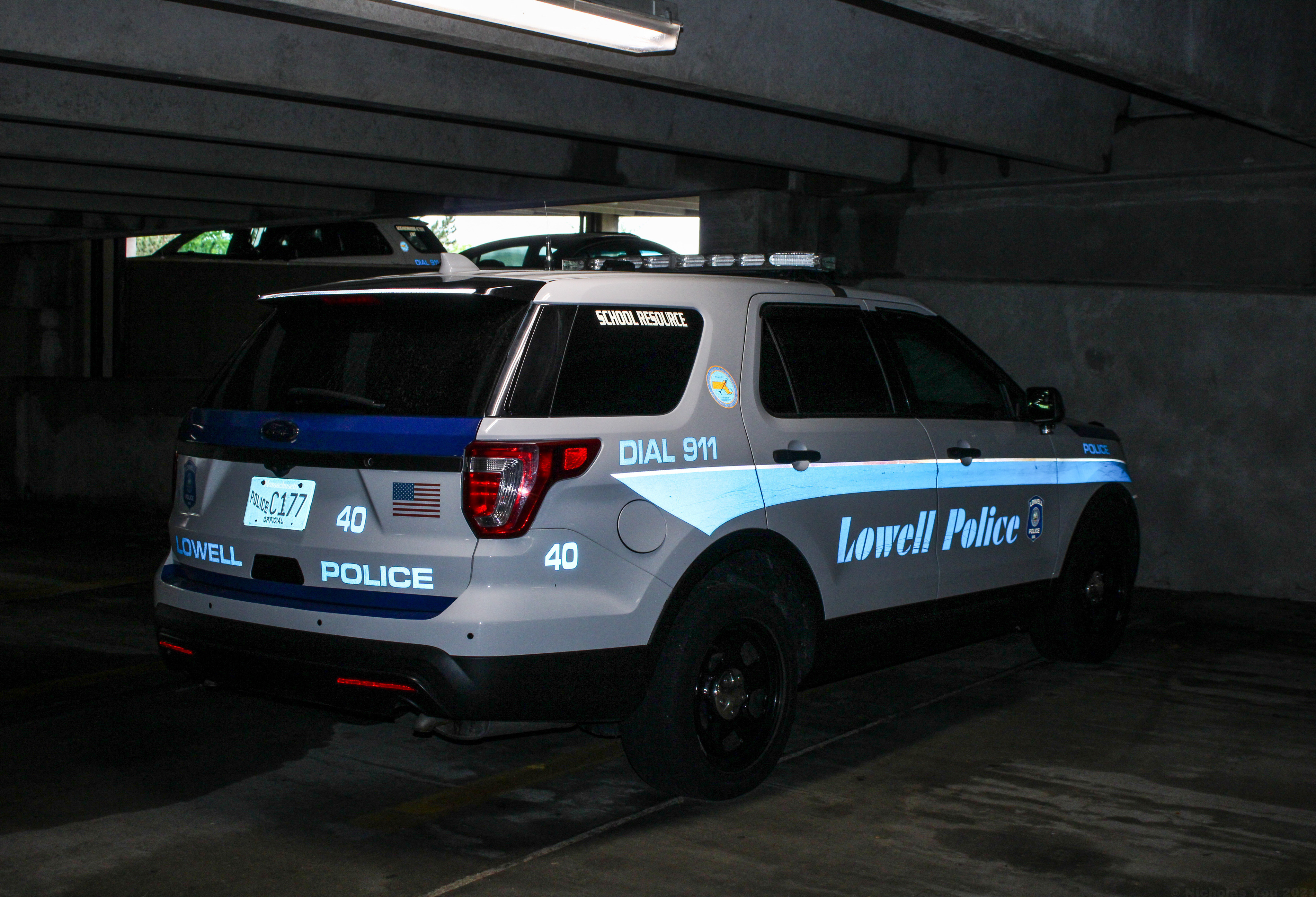 A photo  of Lowell Police
            Car 40, a 2017 Ford Police Interceptor Utility             taken by Nicholas You
