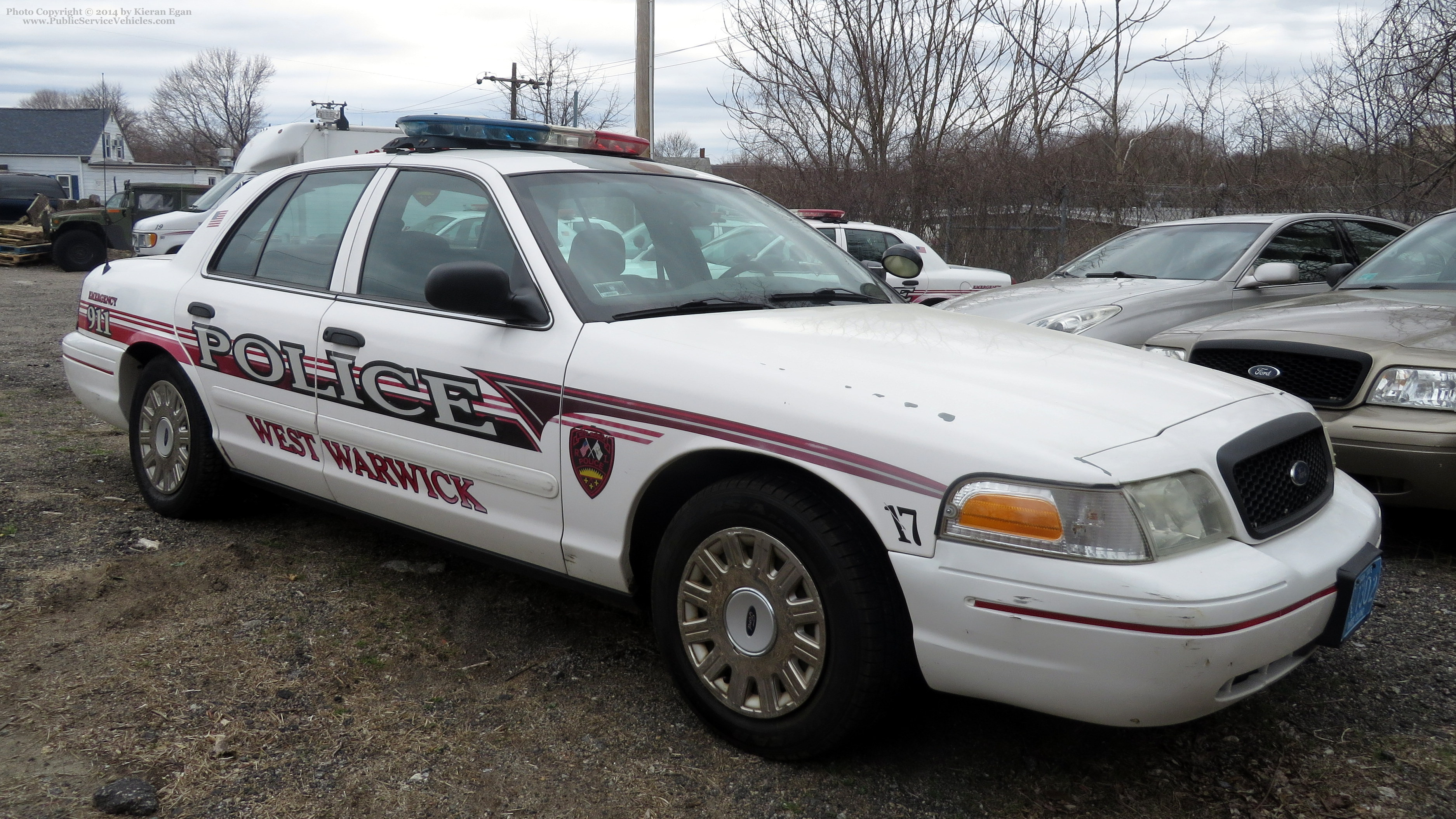 A photo  of West Warwick Police
            Car 17, a 2003-2005 Ford Crown Victoria Police Interceptor             taken by Kieran Egan