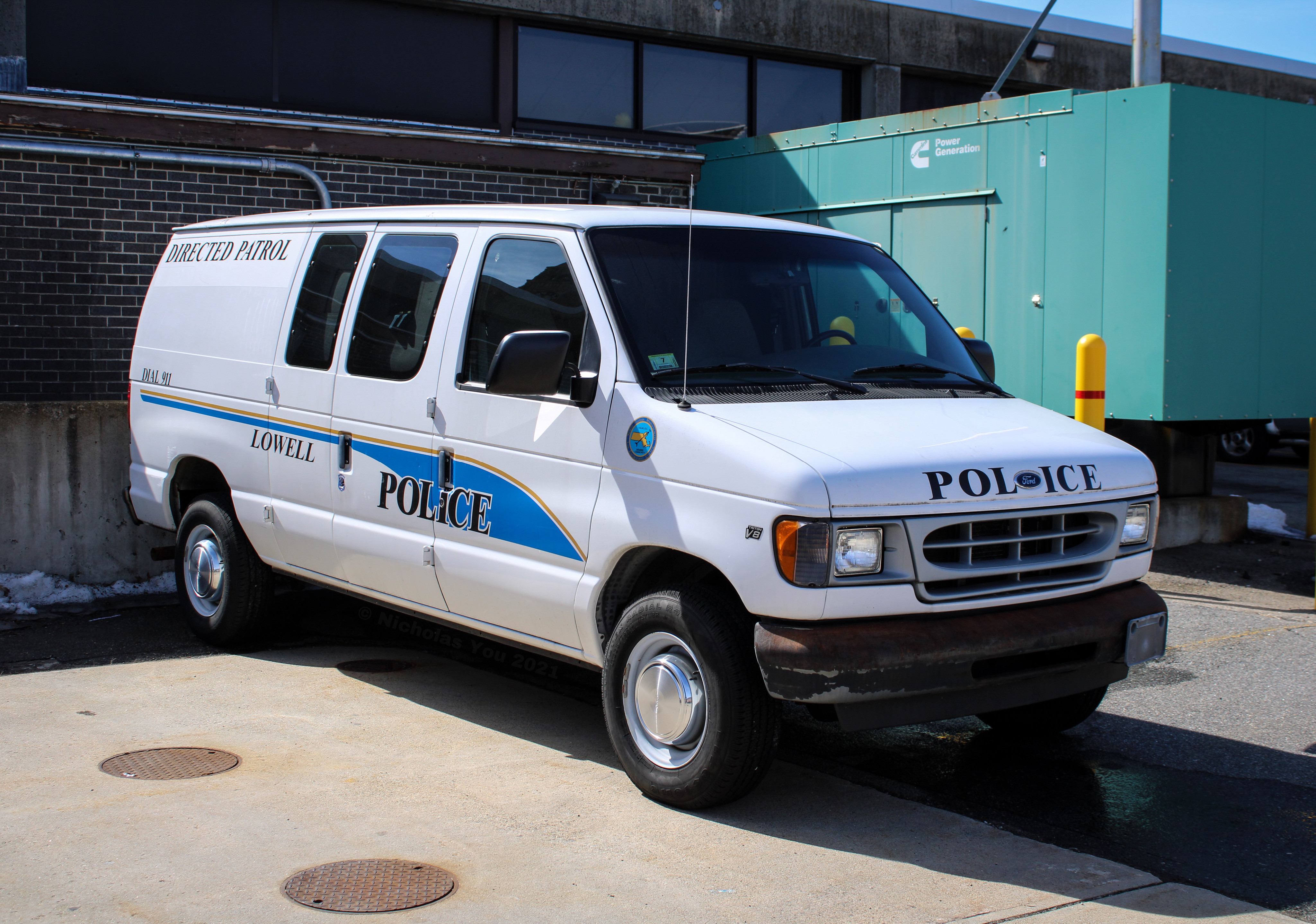 A photo  of Lowell Police
            Directed Patrol Unit, a 1996-2006 Ford Econoline             taken by Nicholas You