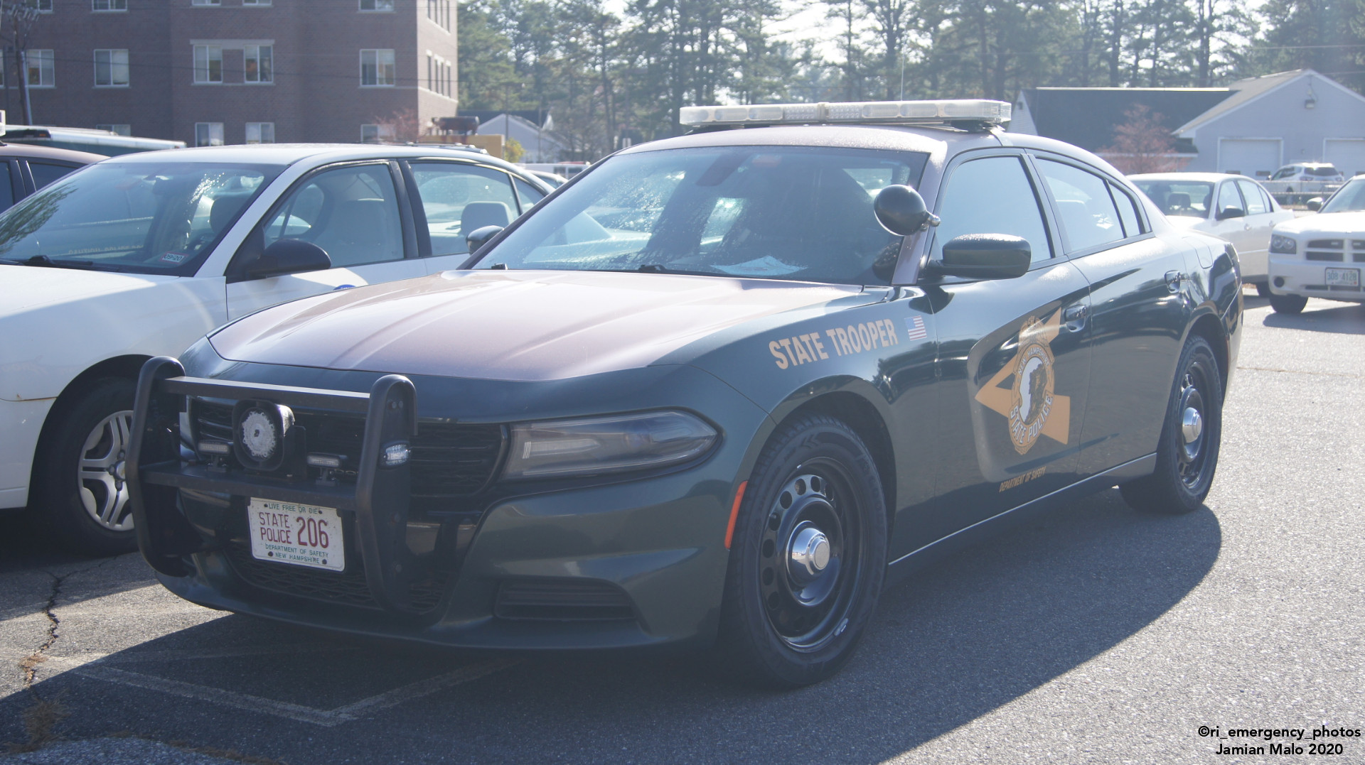 A photo  of New Hampshire State Police
            Cruiser 206, a 2015-2019 Dodge Charger             taken by Jamian Malo