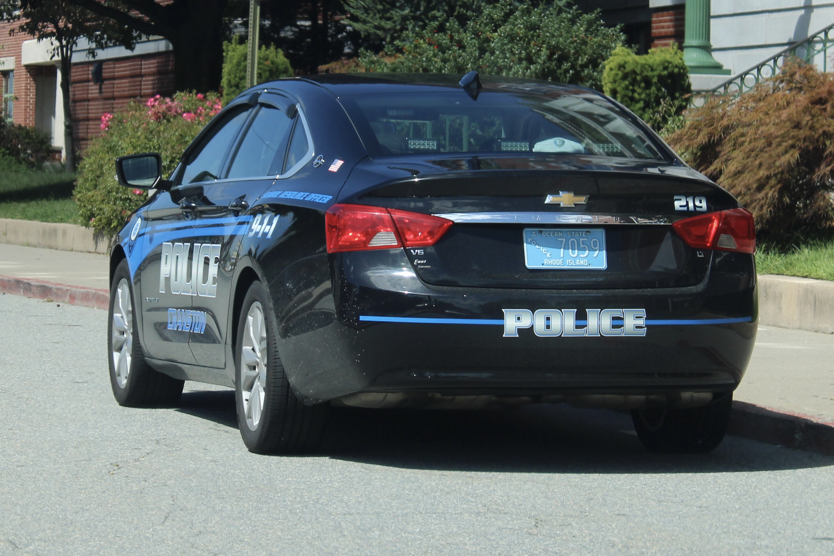 A photo  of Cranston Police
            Cruiser 219, a 2019 Chevrolet Impala             taken by @riemergencyvehicles