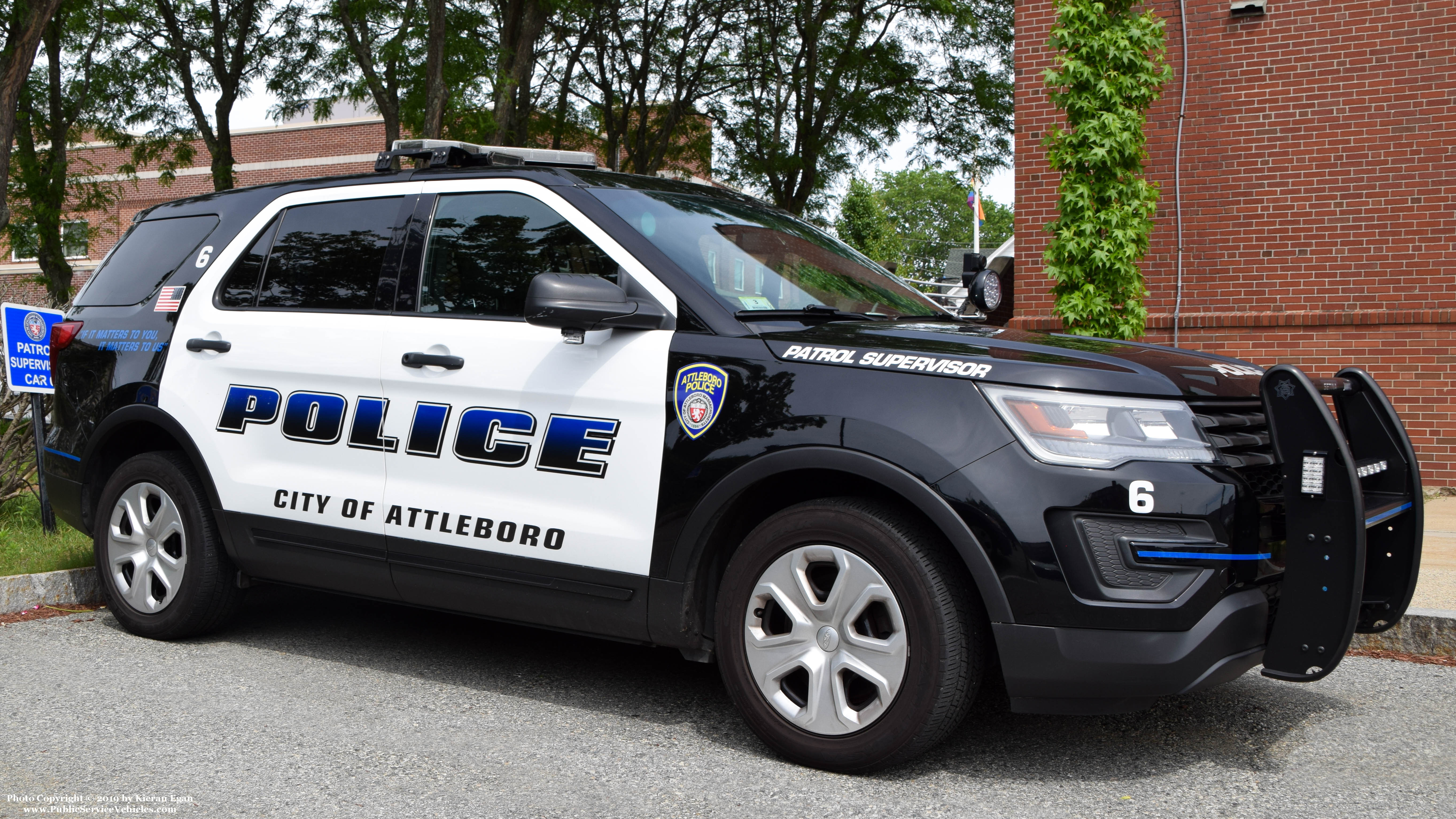 A photo  of Attleboro Police
            Car 6, a 2017 Ford Police Interceptor Utility             taken by Kieran Egan