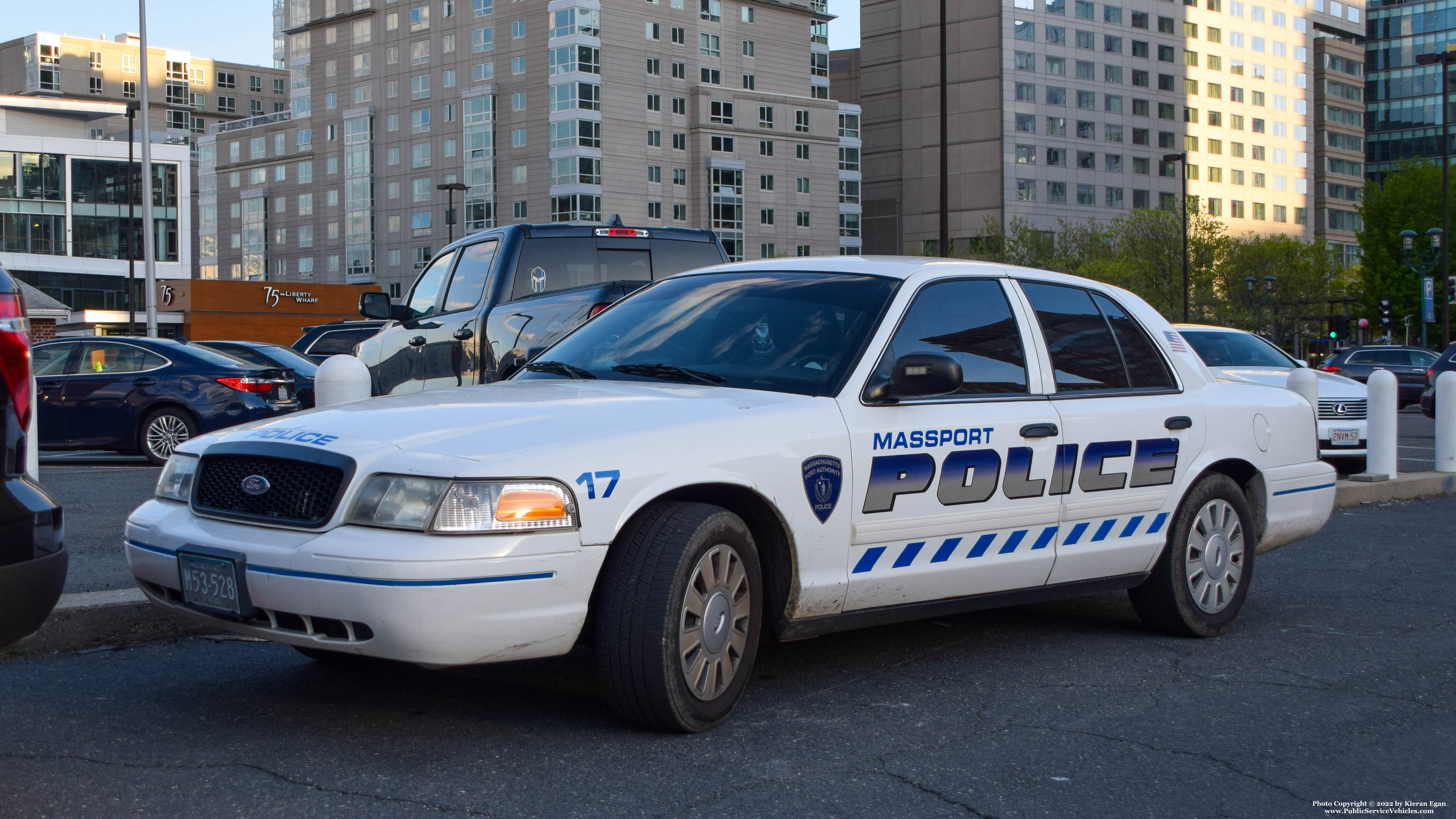A photo  of Massport Police
            Car 17, a 2011 Ford Crown Victoria Police Interceptor             taken by Kieran Egan